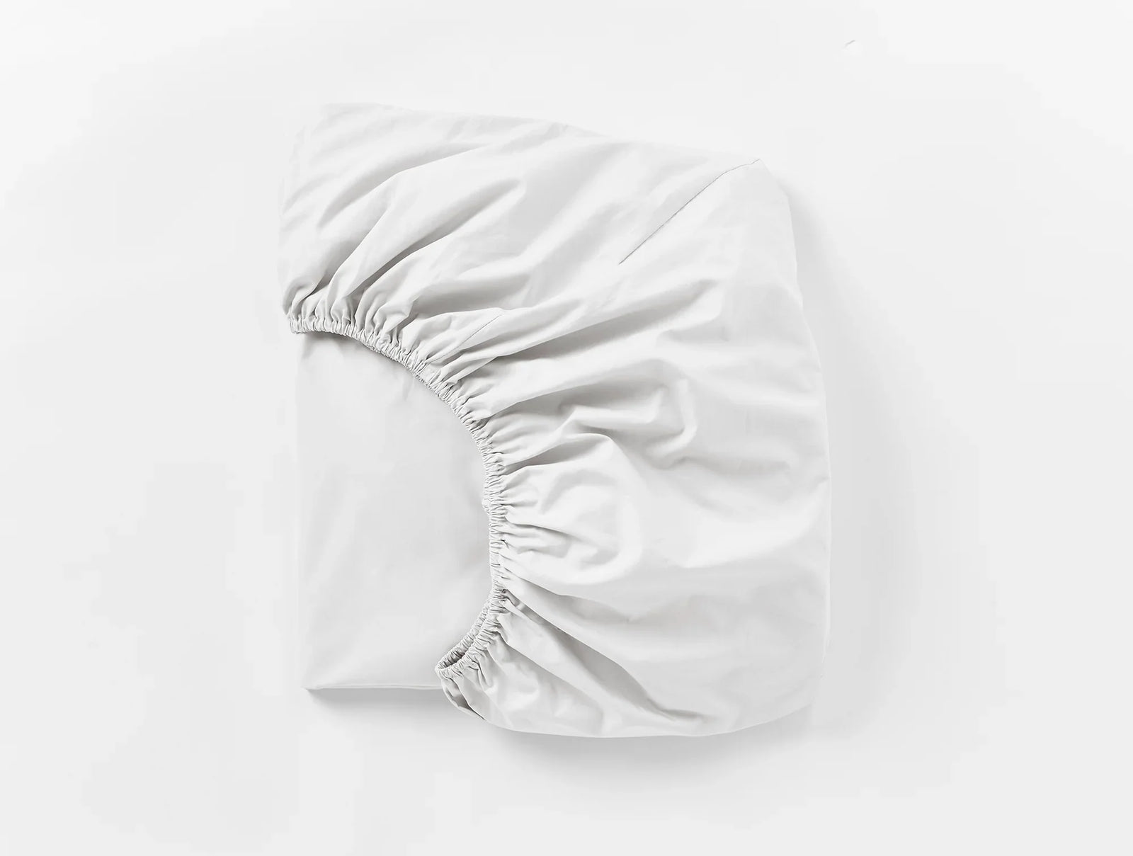 Coyuchi Alpine White Refined Organic Percale Fitted Sheet