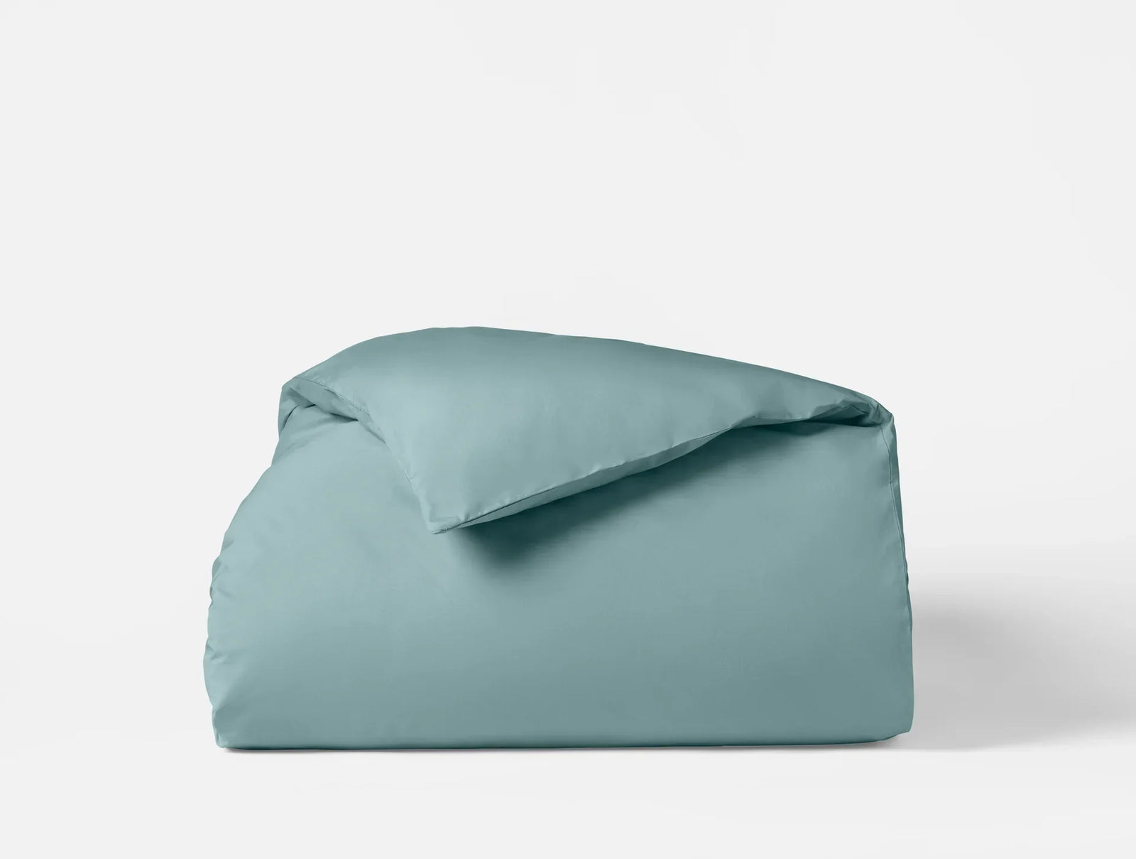 Coyuchi Pacific Blue Refined Organic Percale Duvet Cover
