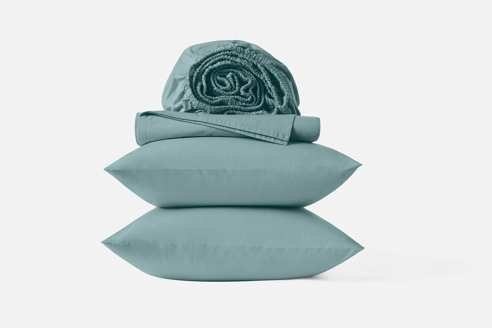 Coyuchi Pacific Blue Refined Organic Percale Sheet Set