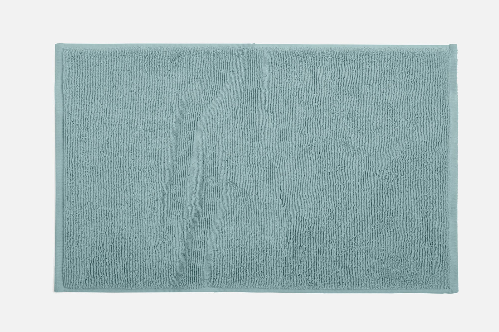 Coyuchi Bath Mat 19" x 32" Pacific Blue Cloud Loom Organic Towels & Bath Mat