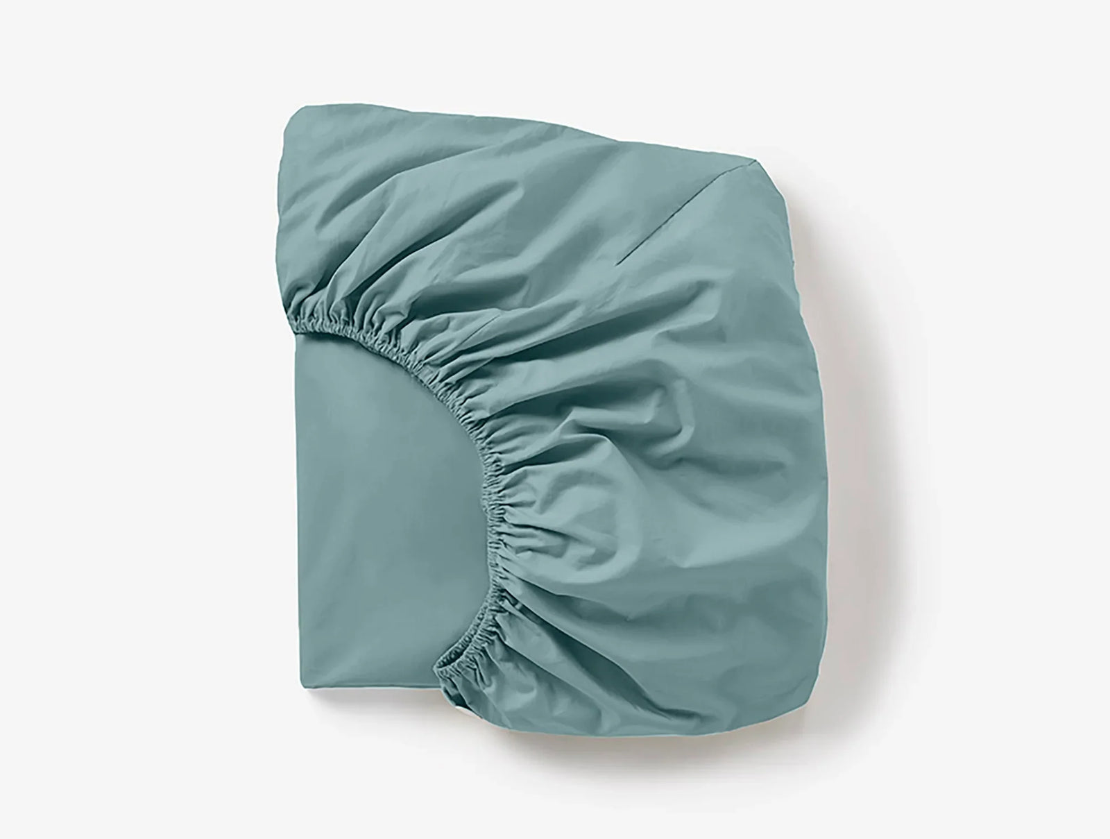Coyuchi Queen Pacific Blue Cloud Soft Organic Sateen Fitted Sheet