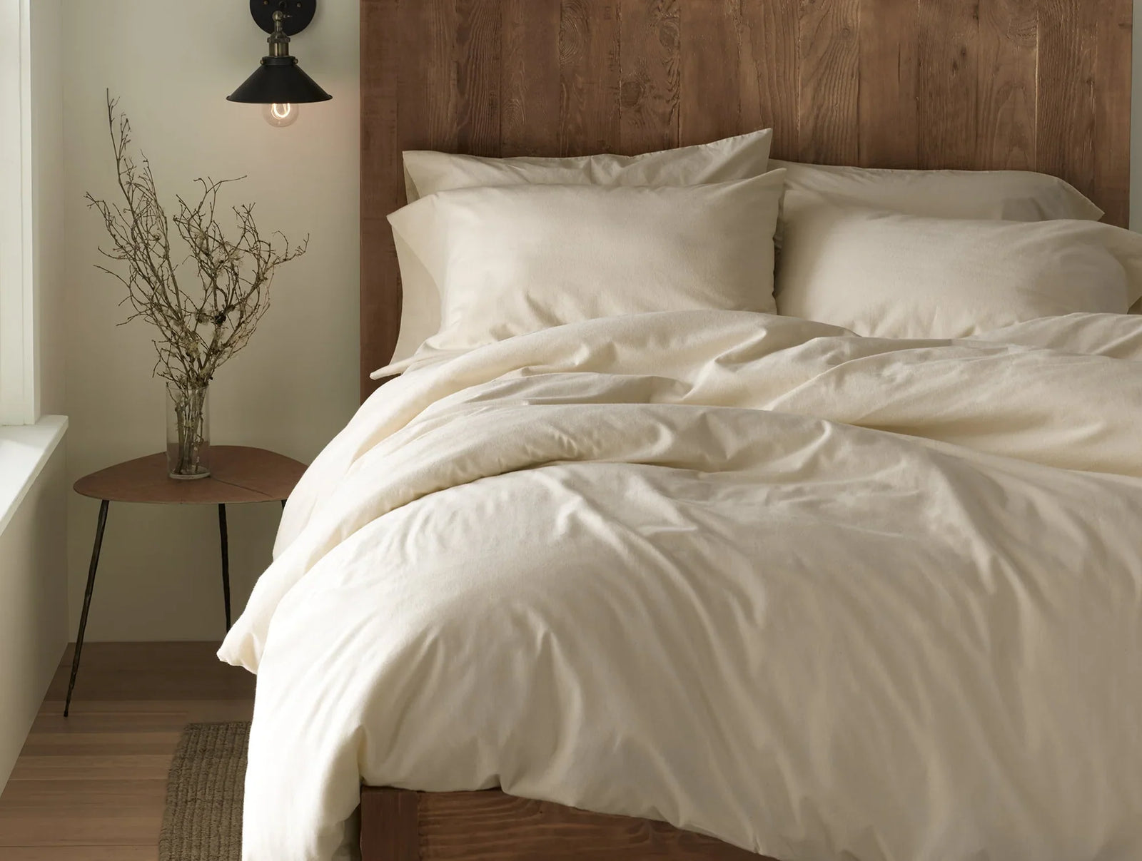 Coyuchi Sham - King Undyed Cloud Brushed Organic Flannel Duvet Cover