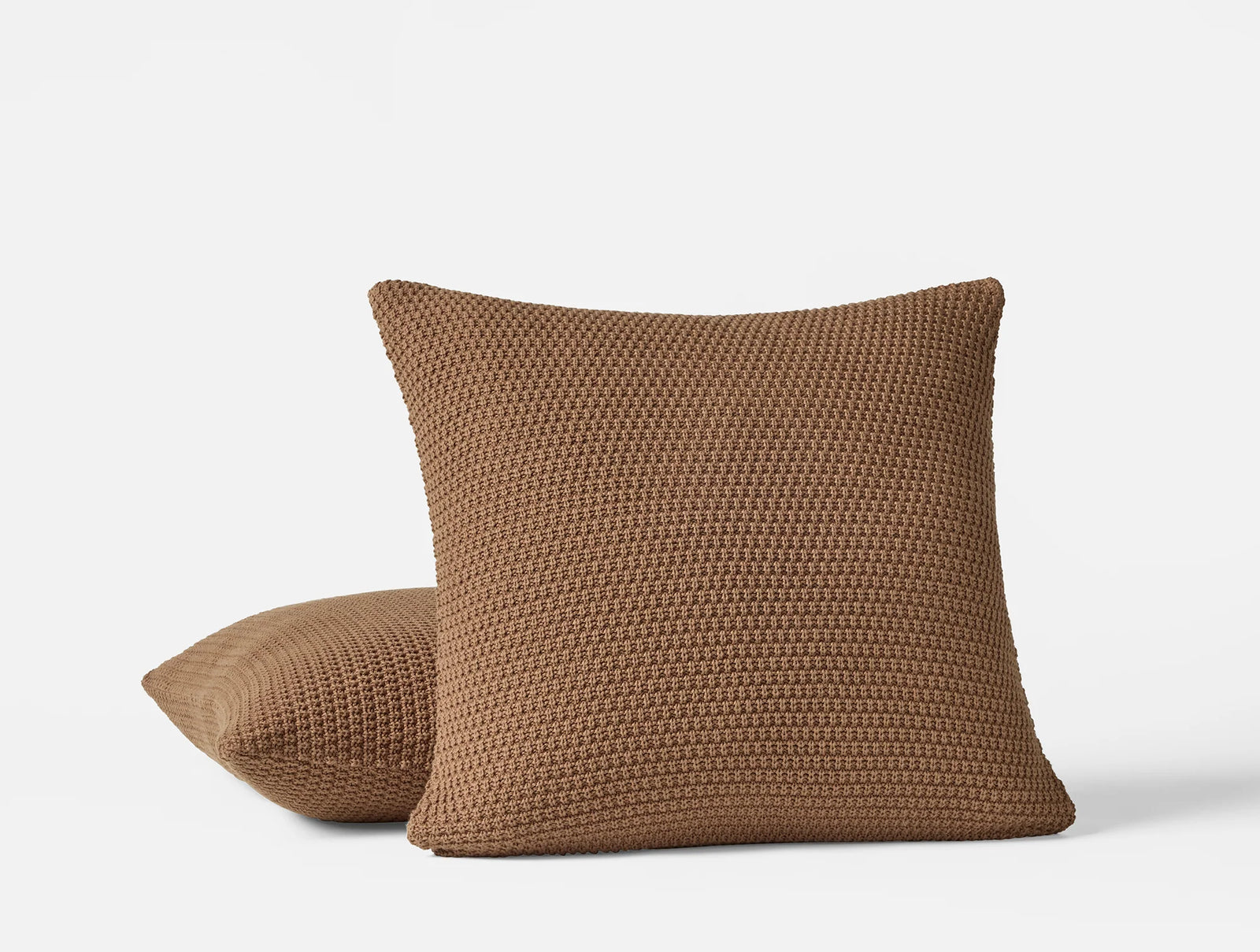 Coyuchi Almond Avalon Organic Knit Decorative Pillow Cover