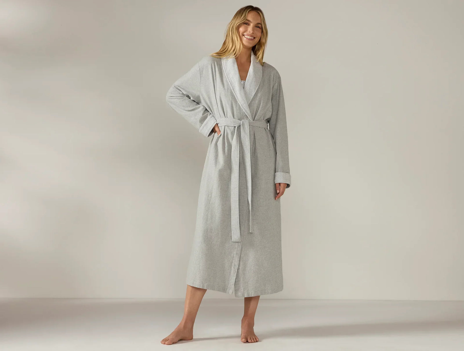 Coyuchi Women's Cloud Brushed Organic Flannel Robe
