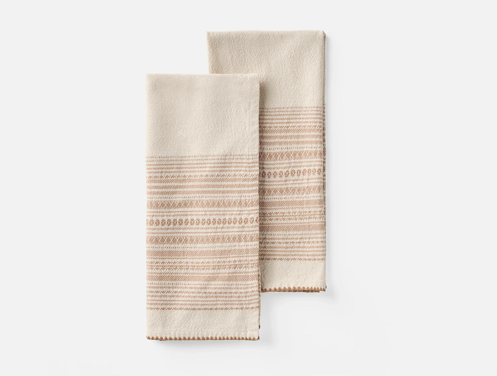 Coyuchi Undyed w Ginger Oak Organic Hand Towel, Set of 2