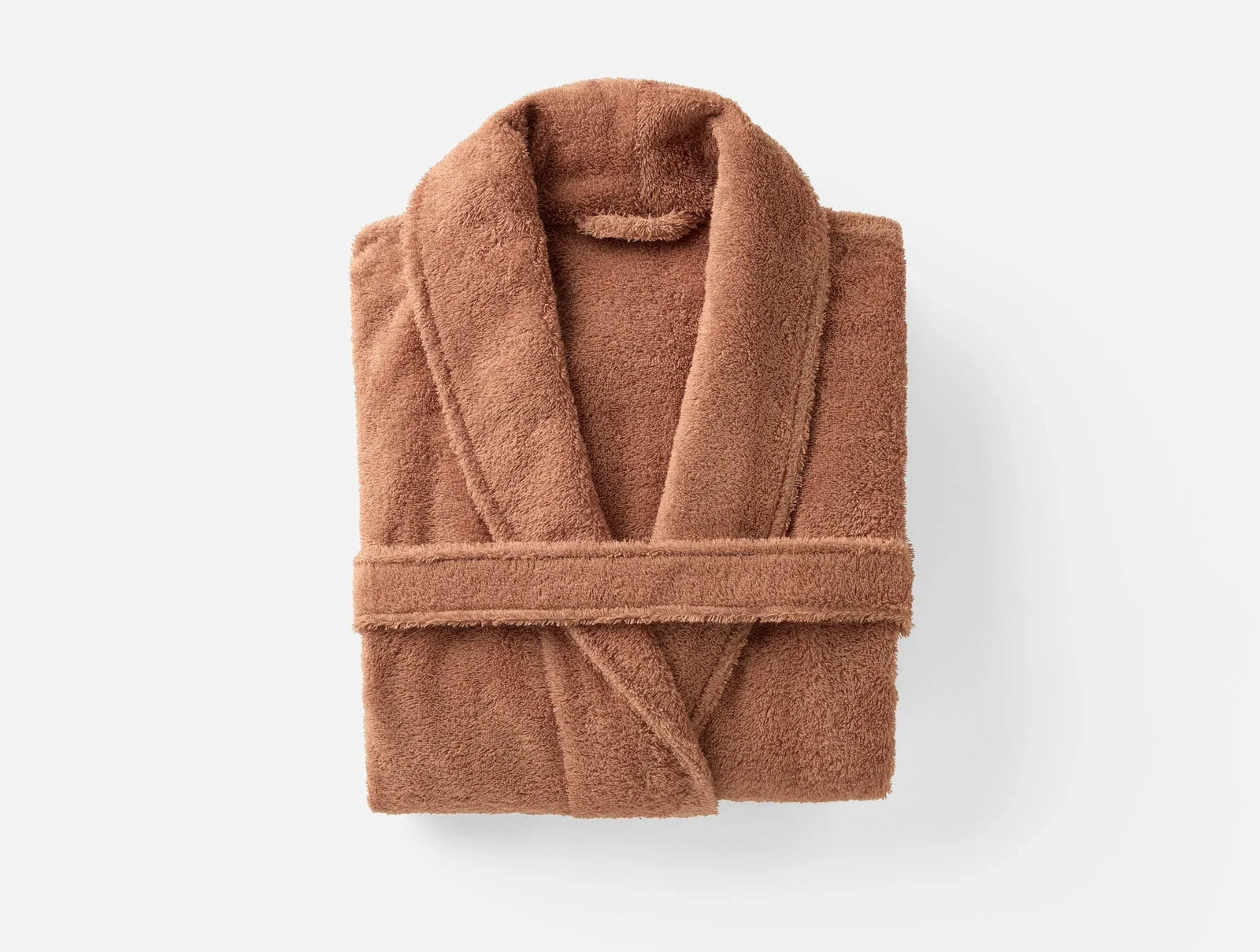 Coyuchi Medium Large Praline Unisex Cloud Loom Organic Robe