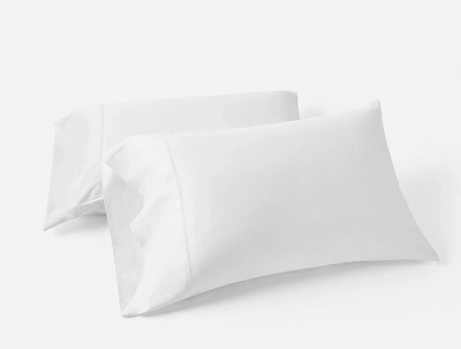 Coyuchi Pillowcase set - Standard Queen Alpine White Scalloped Cloud Soft Organic Sateen Sheet Set