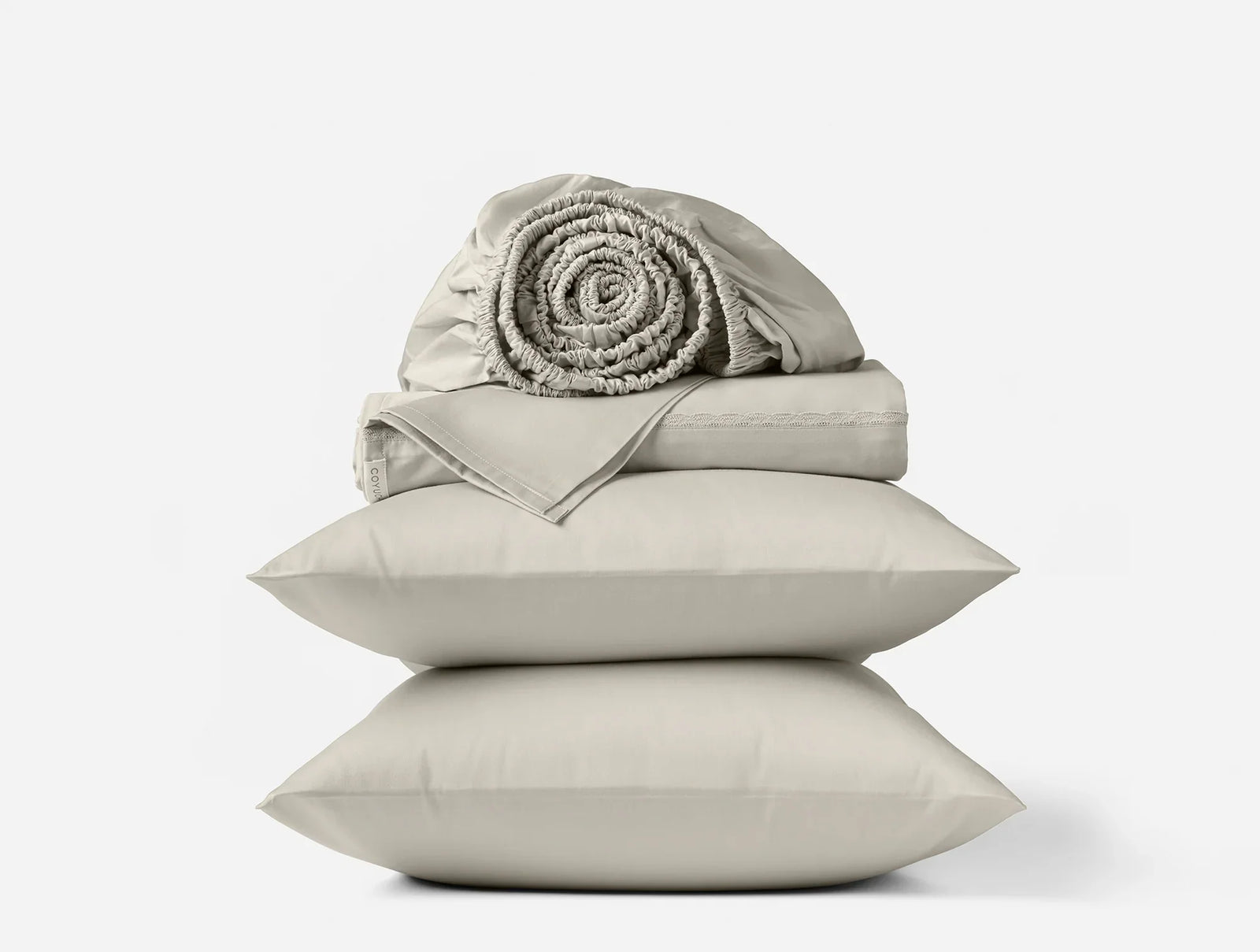 Coyuchi King Stone Scalloped Cloud Soft Organic Sateen Sheet Set