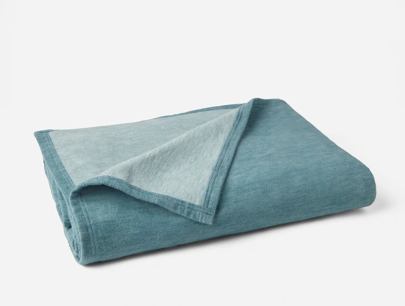 Coyuchi King Mystic Blue Ice Blue Full Circle Recycled Cotton Blanket