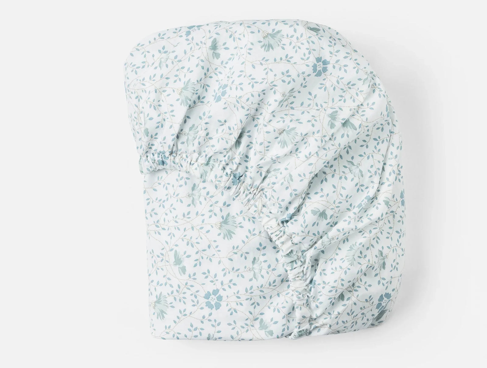 Coyuchi Tidal Meadow Organic Crinkled Percale Crib Fitted Sheet