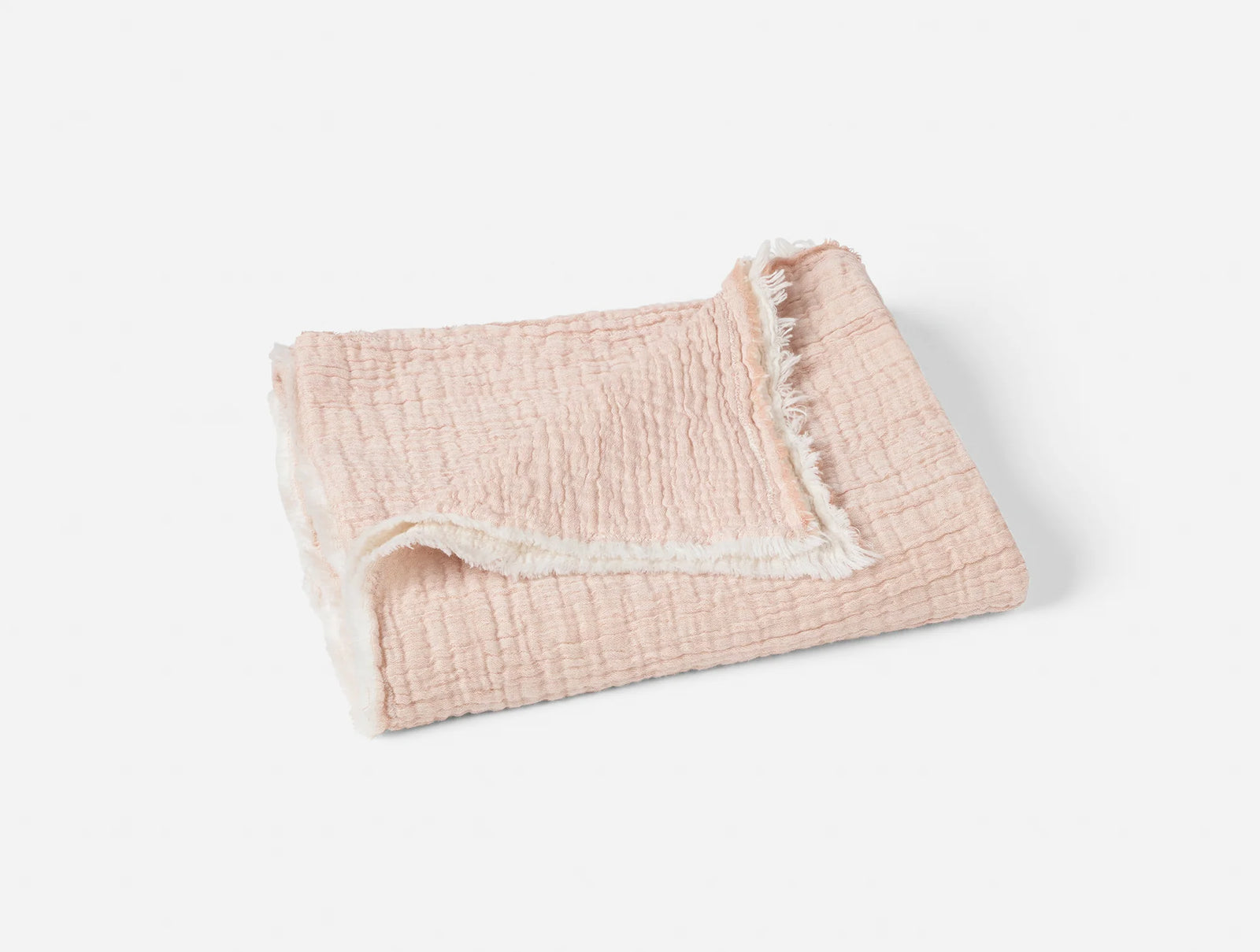 Coyuchi Baby Praline Chambray Topanga Organic Matelasse Blanket