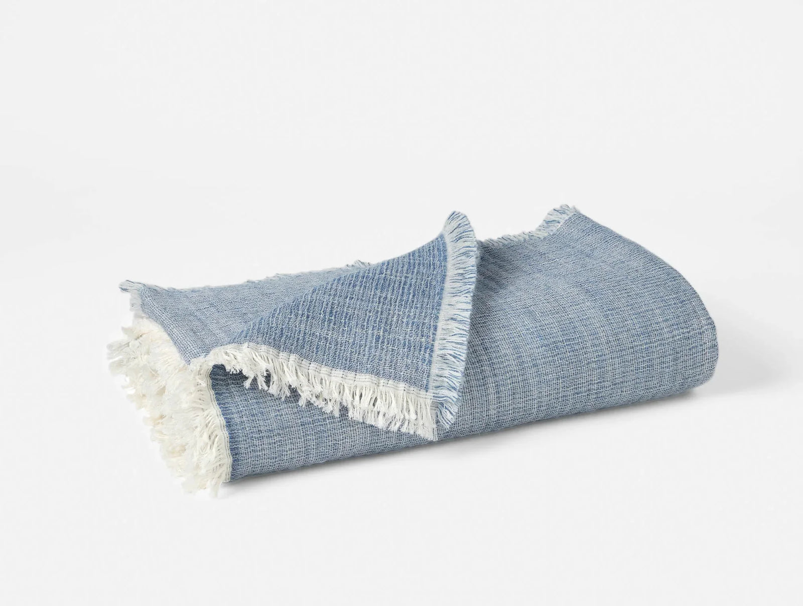 Coyuchi Throw Frost Blue Willow Organic Throw