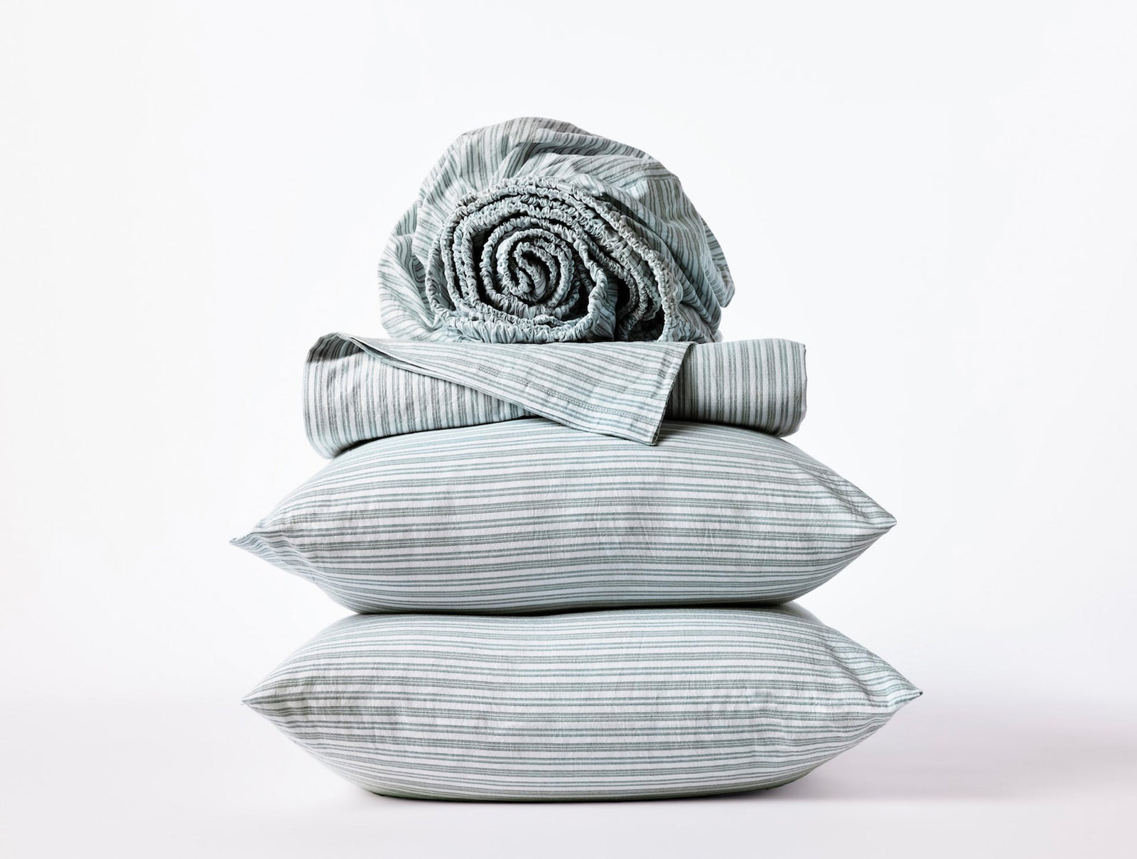 Coyuchi Organic Crinkled Percale Sheet Set