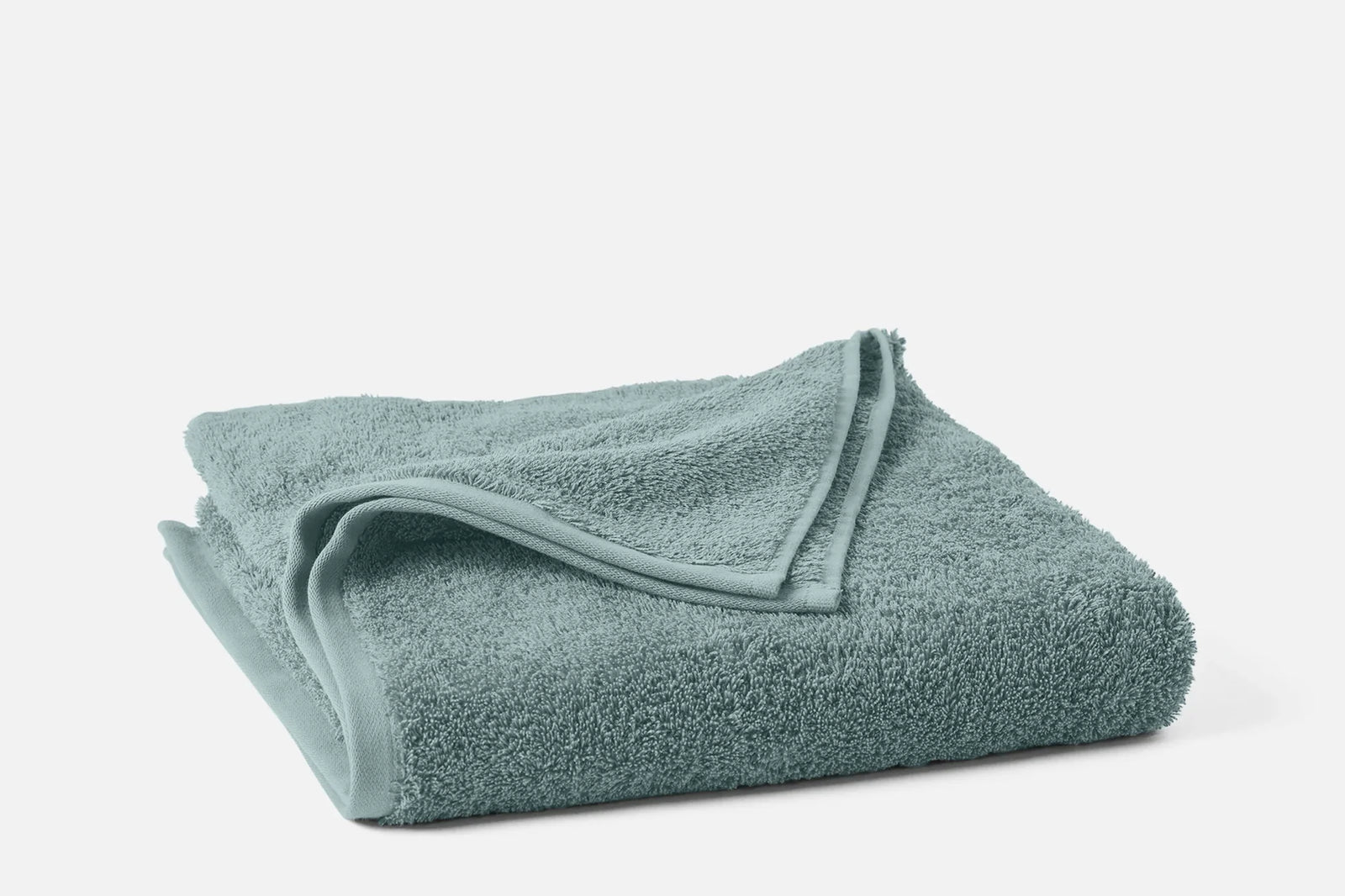 Coyuchi Bath Sheet Pacific Blue Cloud Loom Organic Towels & Bath Mat