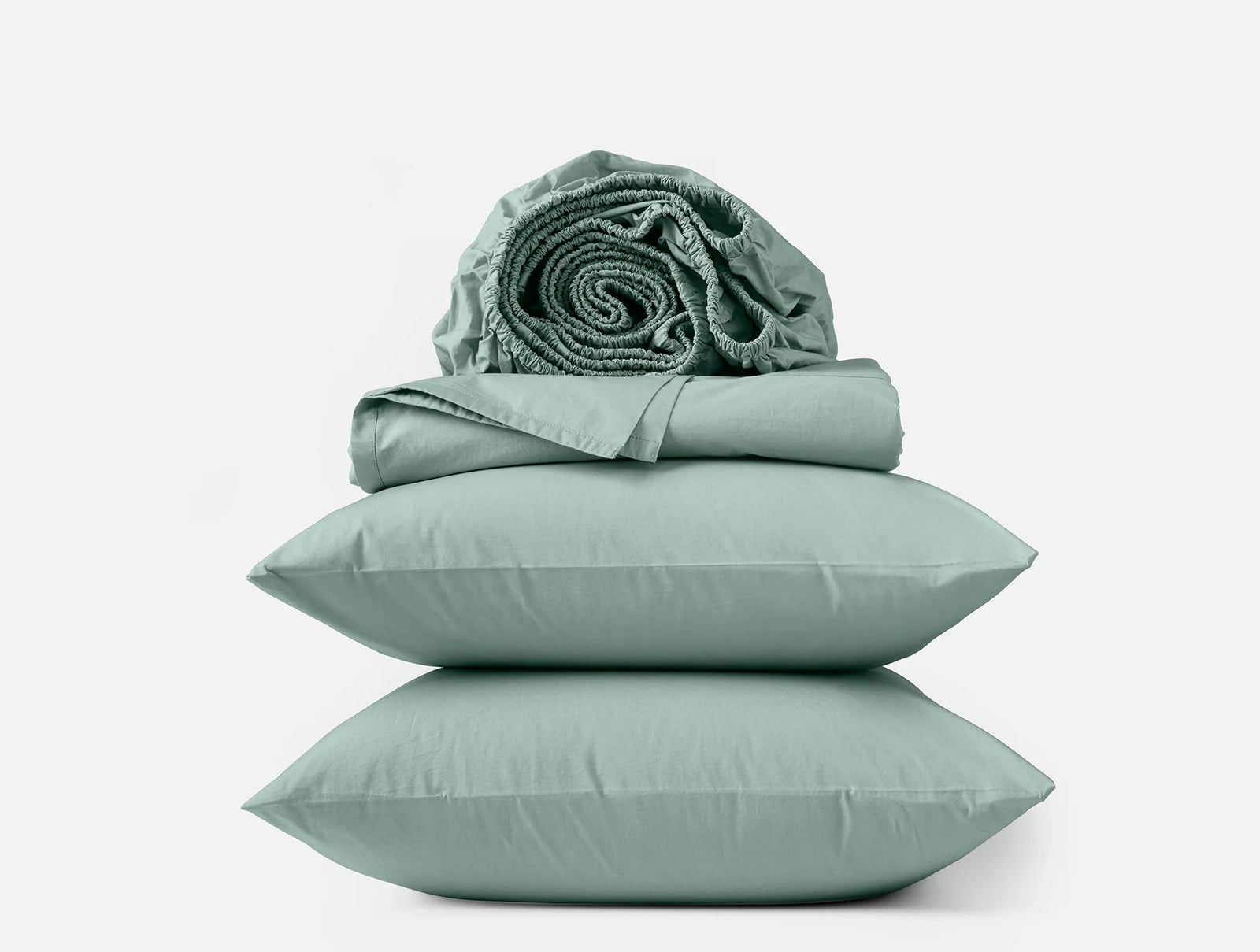 Coyuchi Full Seafoam Refined Organic Percale Sheet Set
