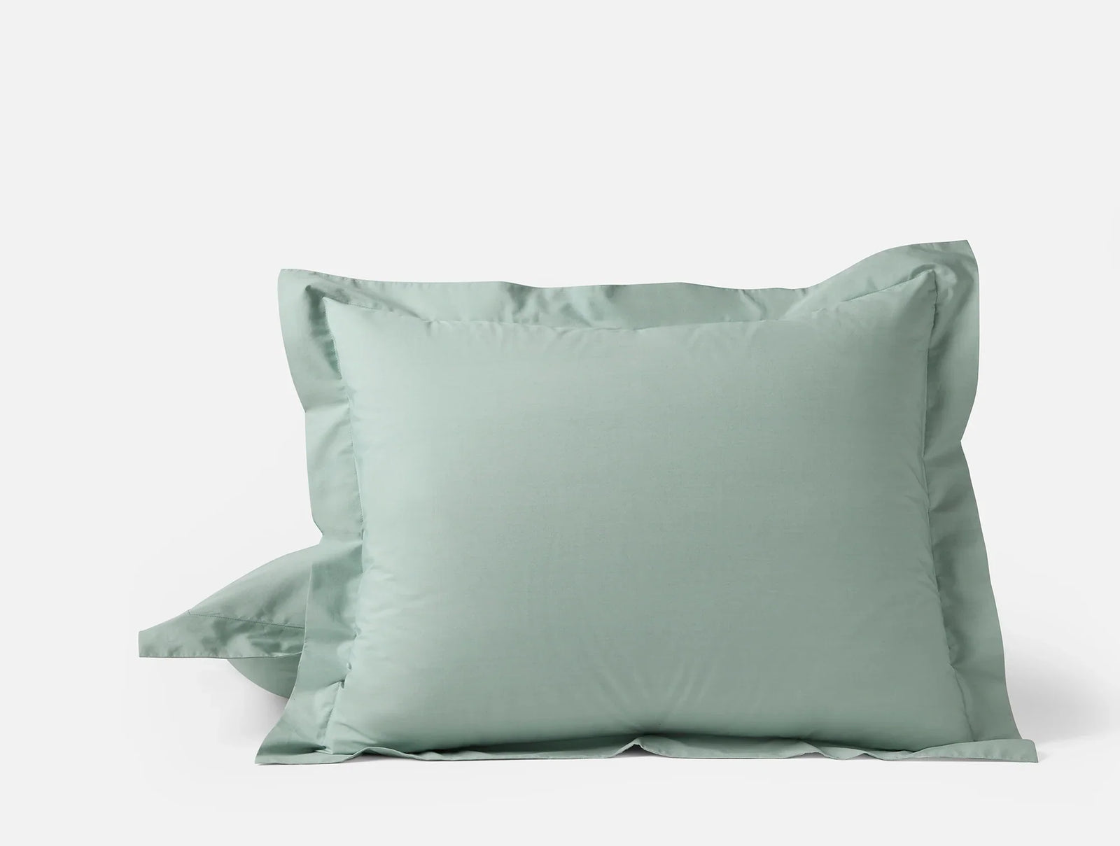 Coyuchi Standard Sham Seafoam Refined Organic Percale Duvet Cover