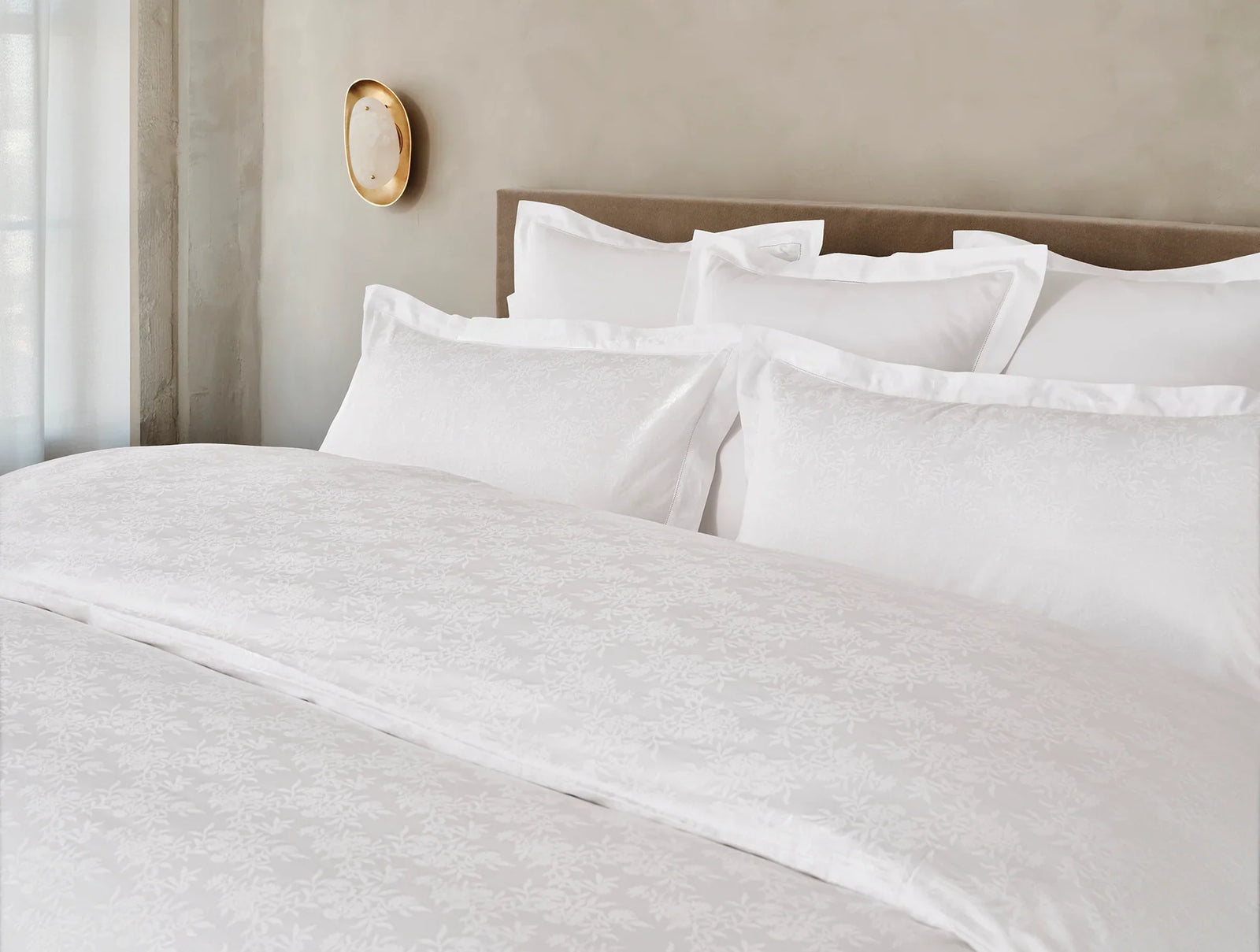 Coyuchi Heirloom Organic Sateen Jacquard Duvet Cover