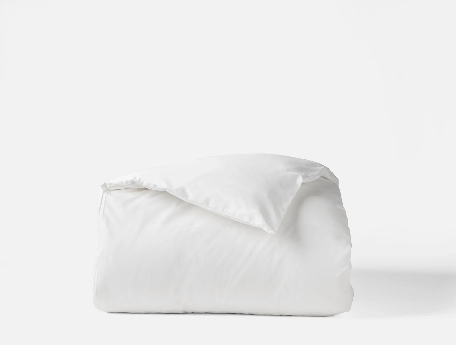 Coyuchi King Cal King Alpine White Heirloom Organic Sateen Duvet Cover
