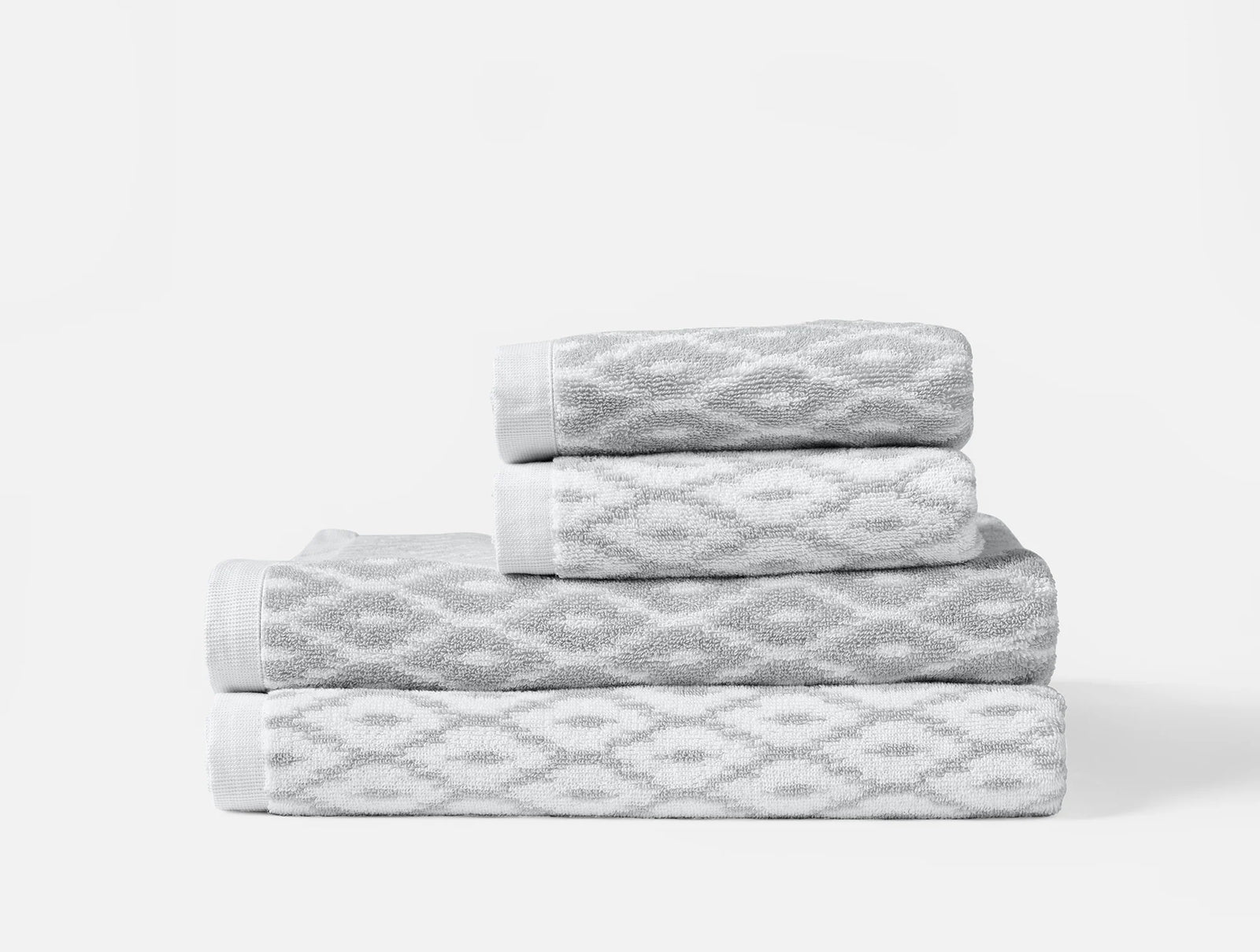 Coyuchi 4 pc Set Alpine White Seal Stinson Organic Towels