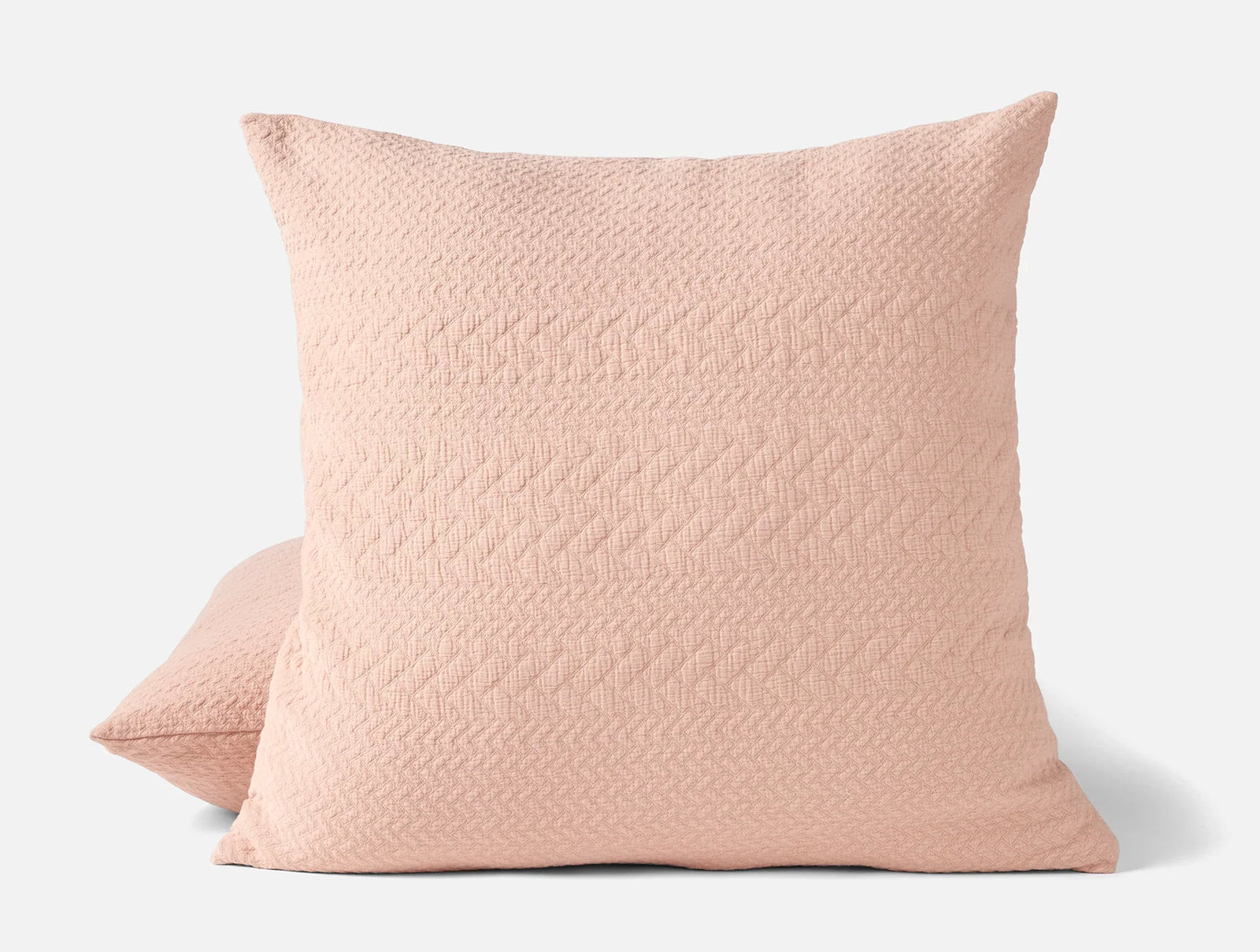 Coyuchi Euro Sham Petal Angeles Organic Matelasse Blanket