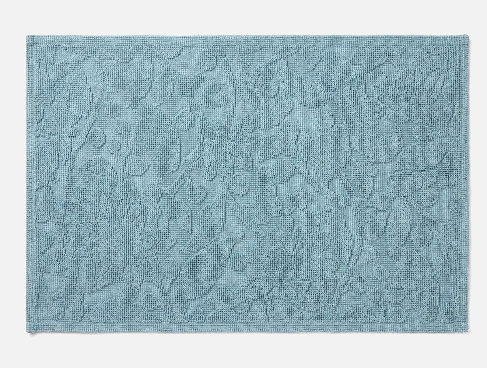 Coyuchi Bath Rug Pacific Blue Wildflower Organic Bath Rug