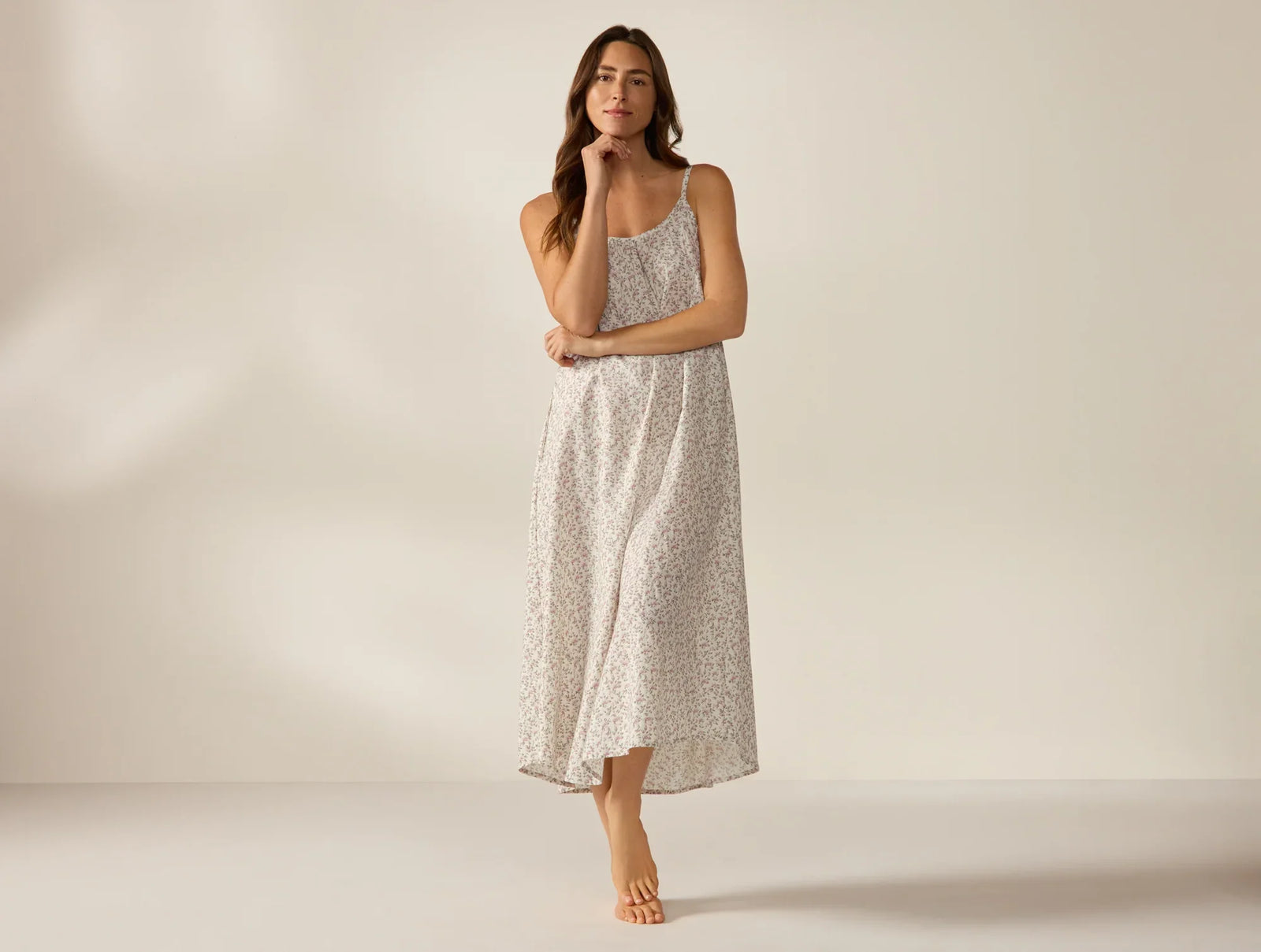Coyuchi Small Plum Blossom Primrose Women’s Isla Organic Cotton Night Dress