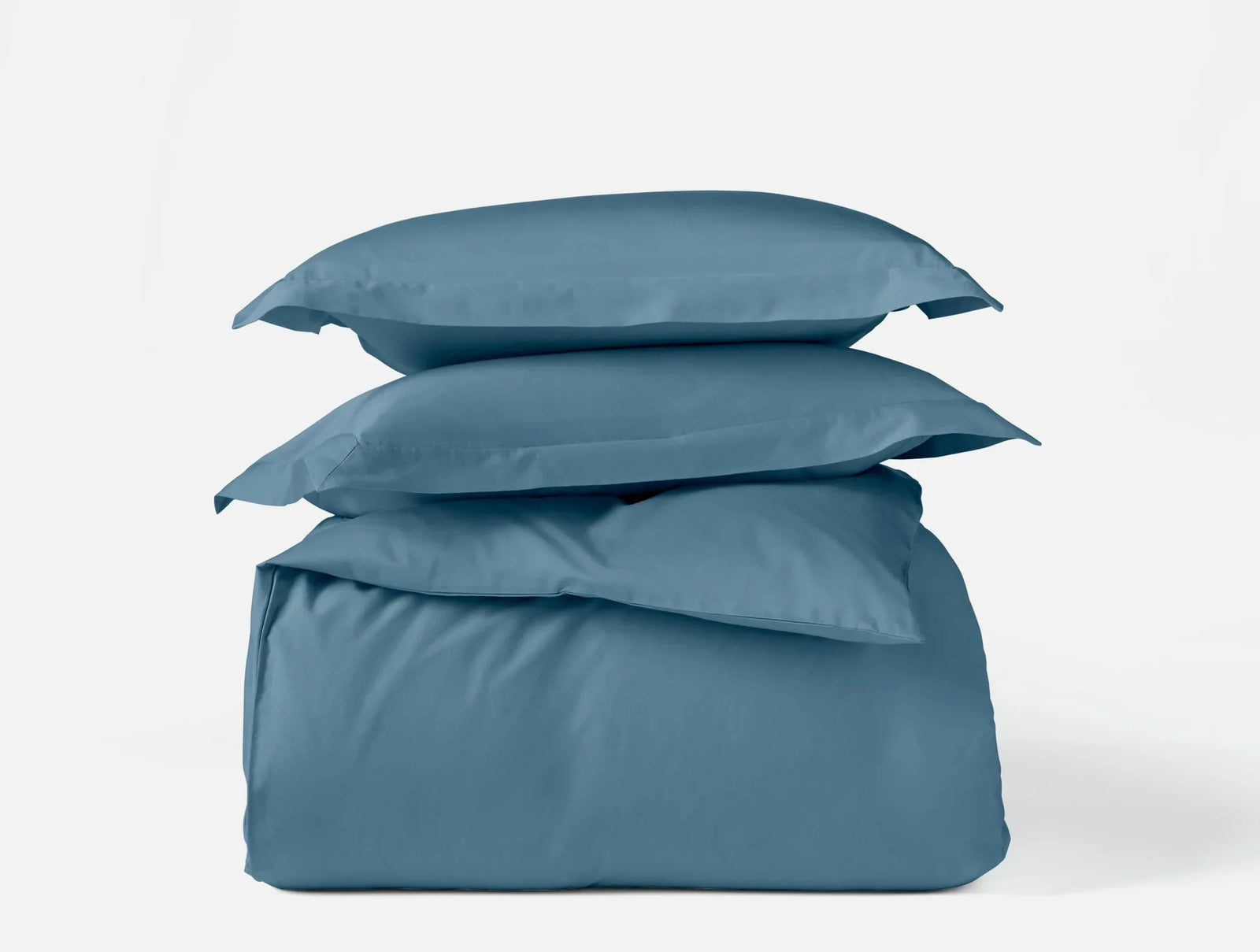 Coyuchi King Cerulean Classic Organic Sateen Duvet Cover Set