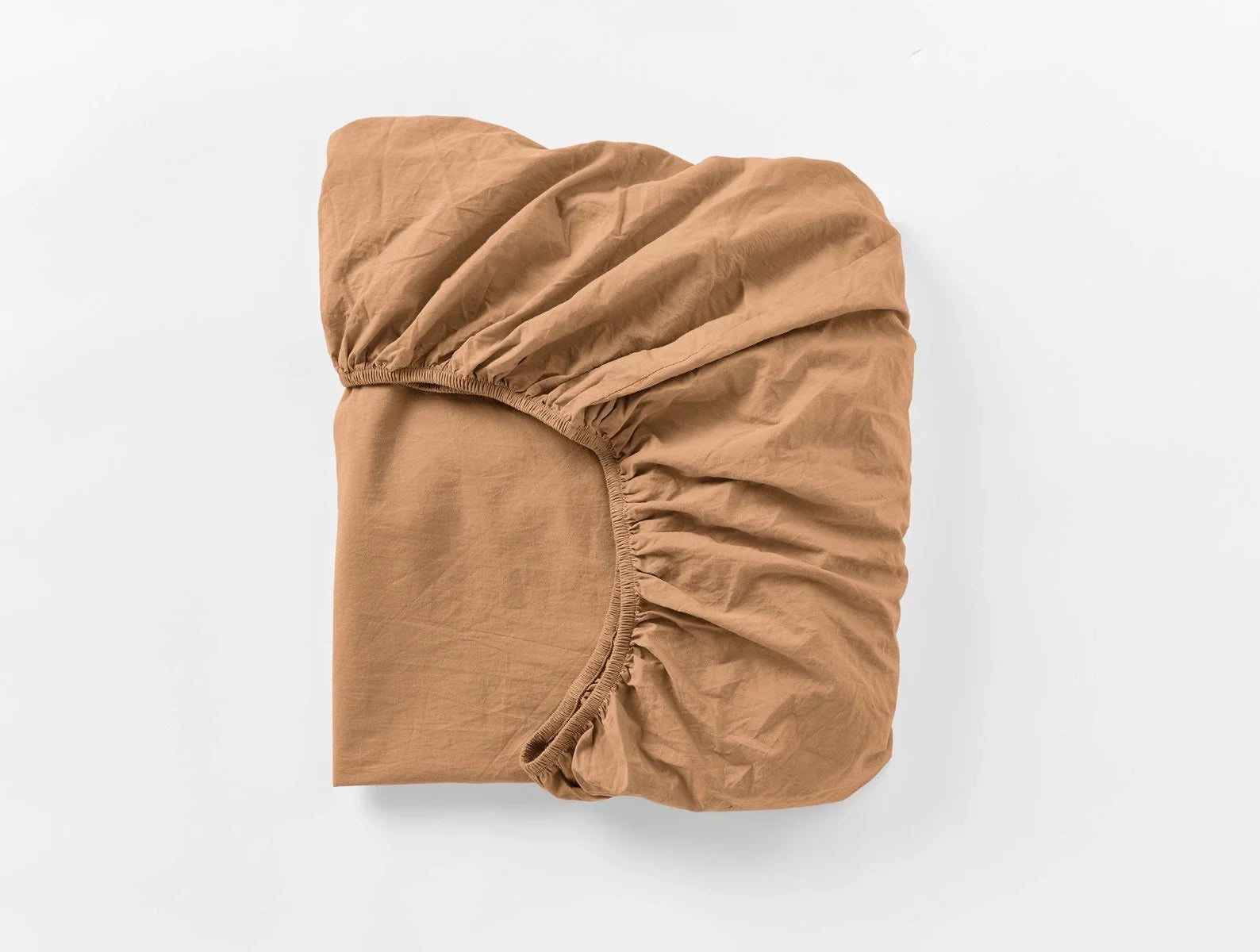 Coyuchi Ginger Organic Crinkled Percale Crib Fitted Sheet