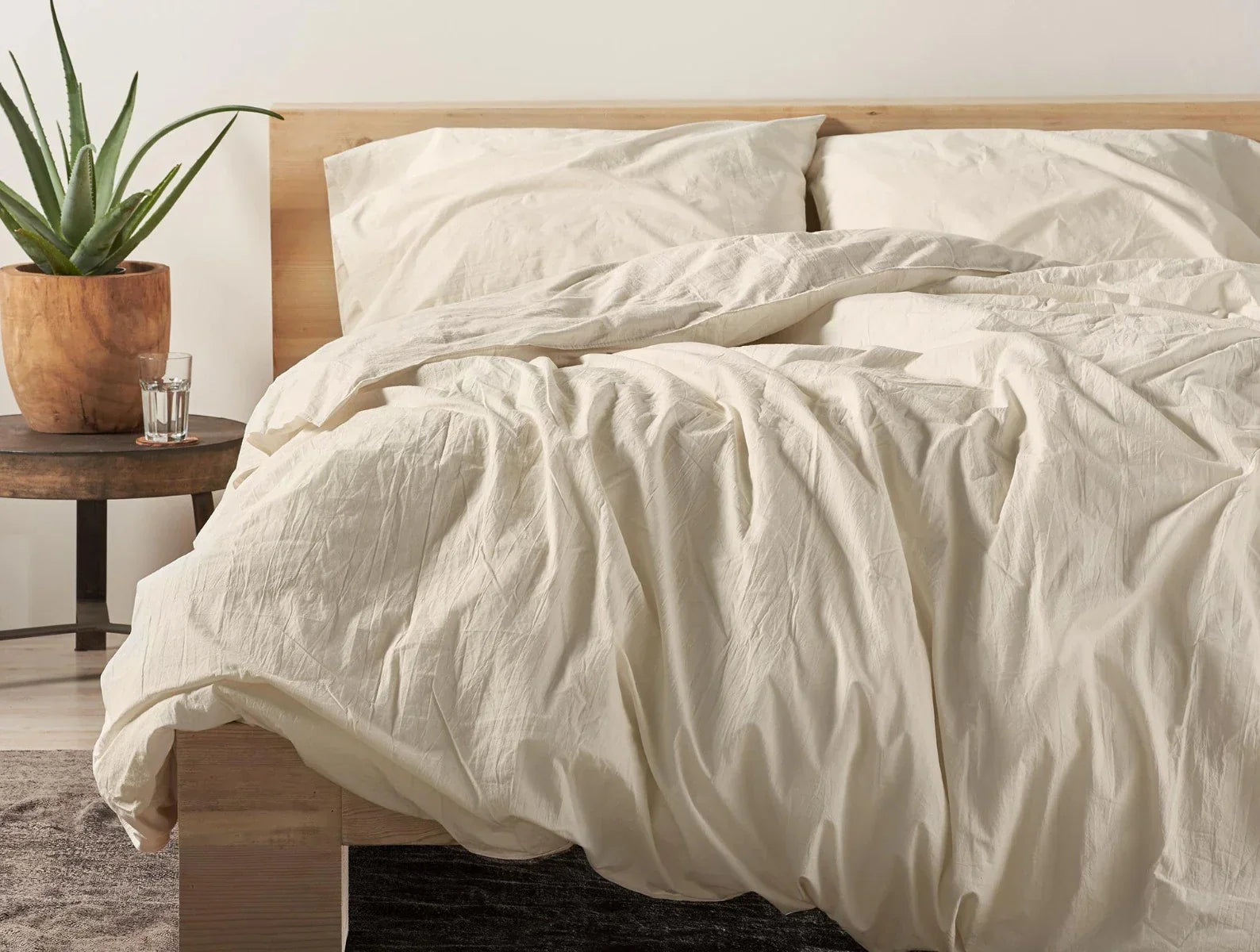 Coyuchi Organic Crinkled Percale Duvet Cover