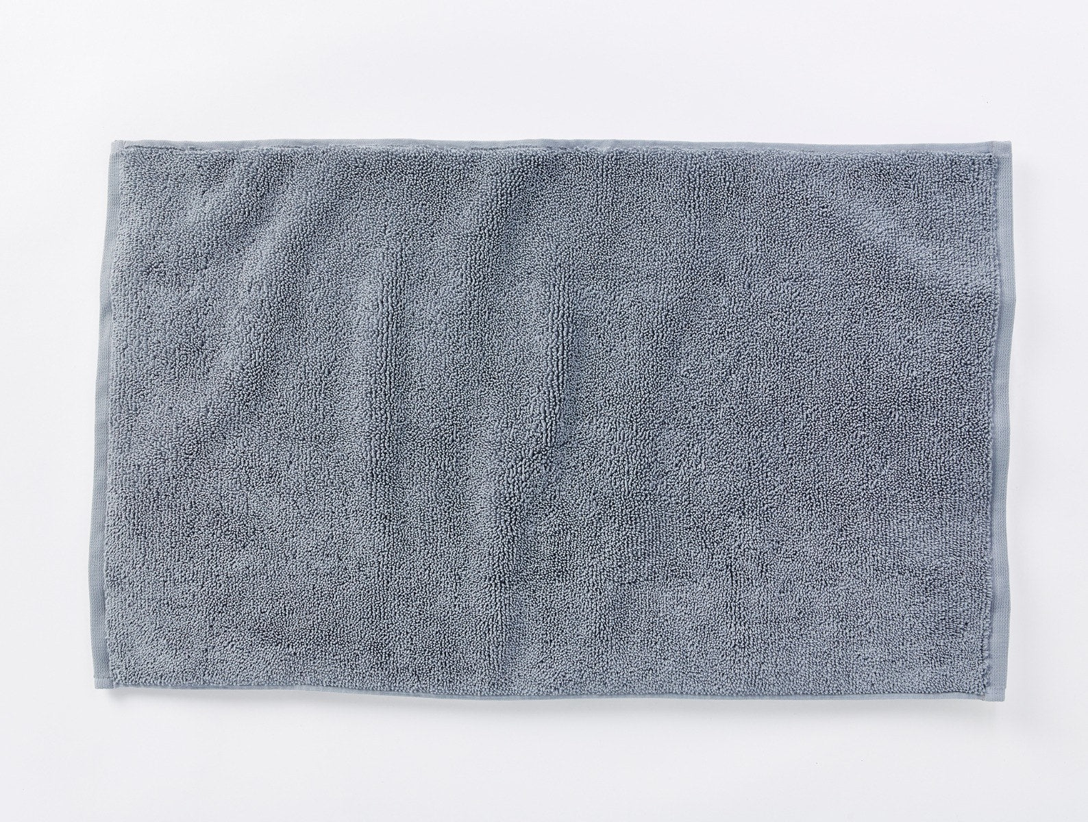 Coyuchi Bath Mat 24" x 36" Steel Blue Cloud Loom Organic Towels & Bath Mat