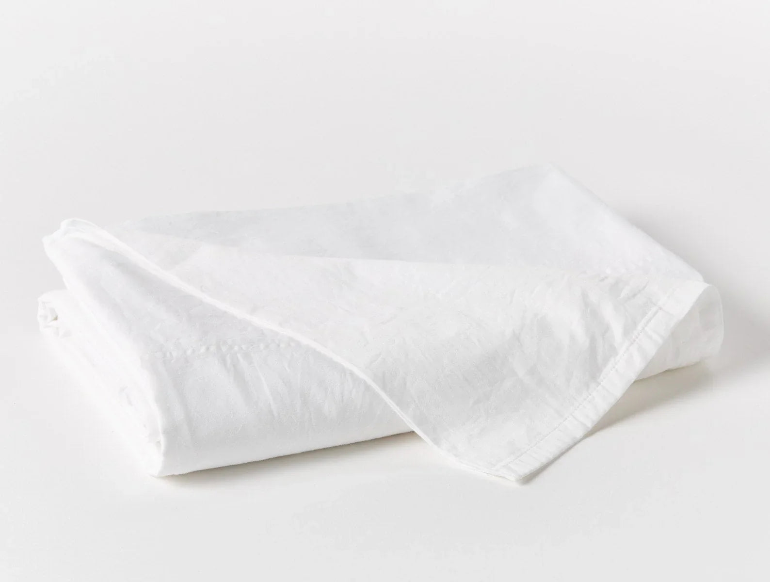 Coyuchi Full Queen Alpine White Cloud Soft Organic Sateen Flat Sheets