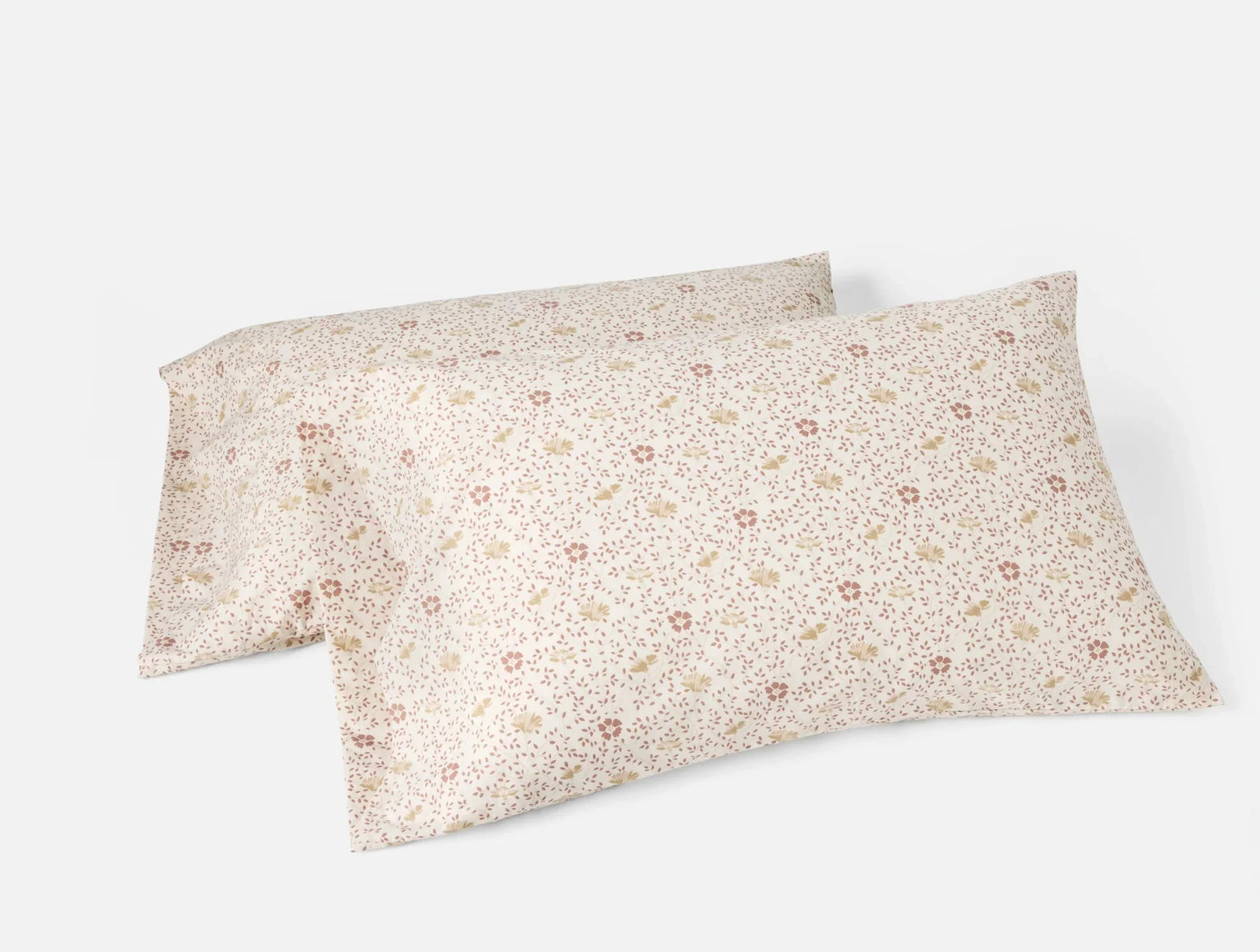 Coyuchi Praline Meadow Organic Print Percale Sheet Set