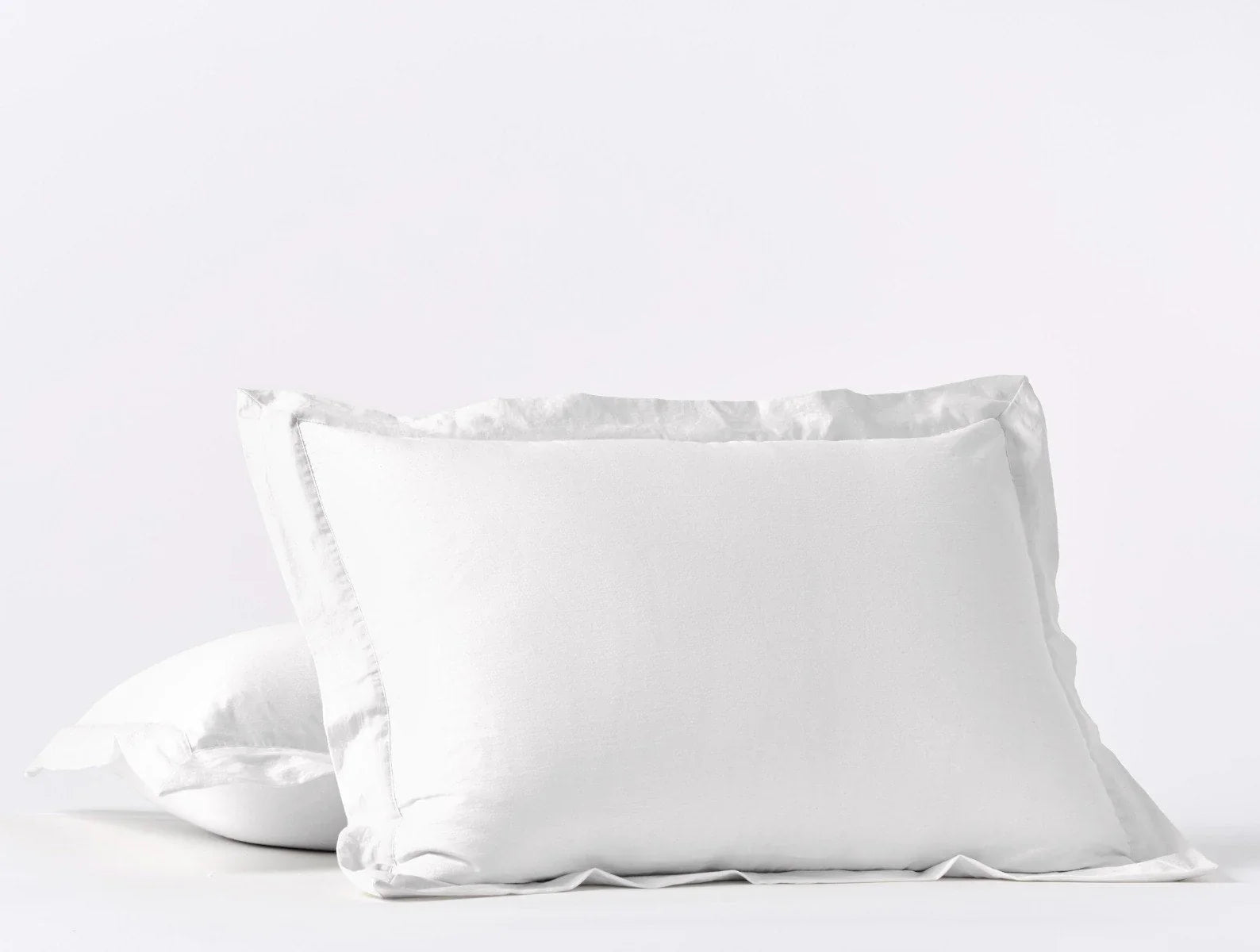 Coyuchi King Shams Alpine White Cloud Soft Organic Sateen Duvet Cover