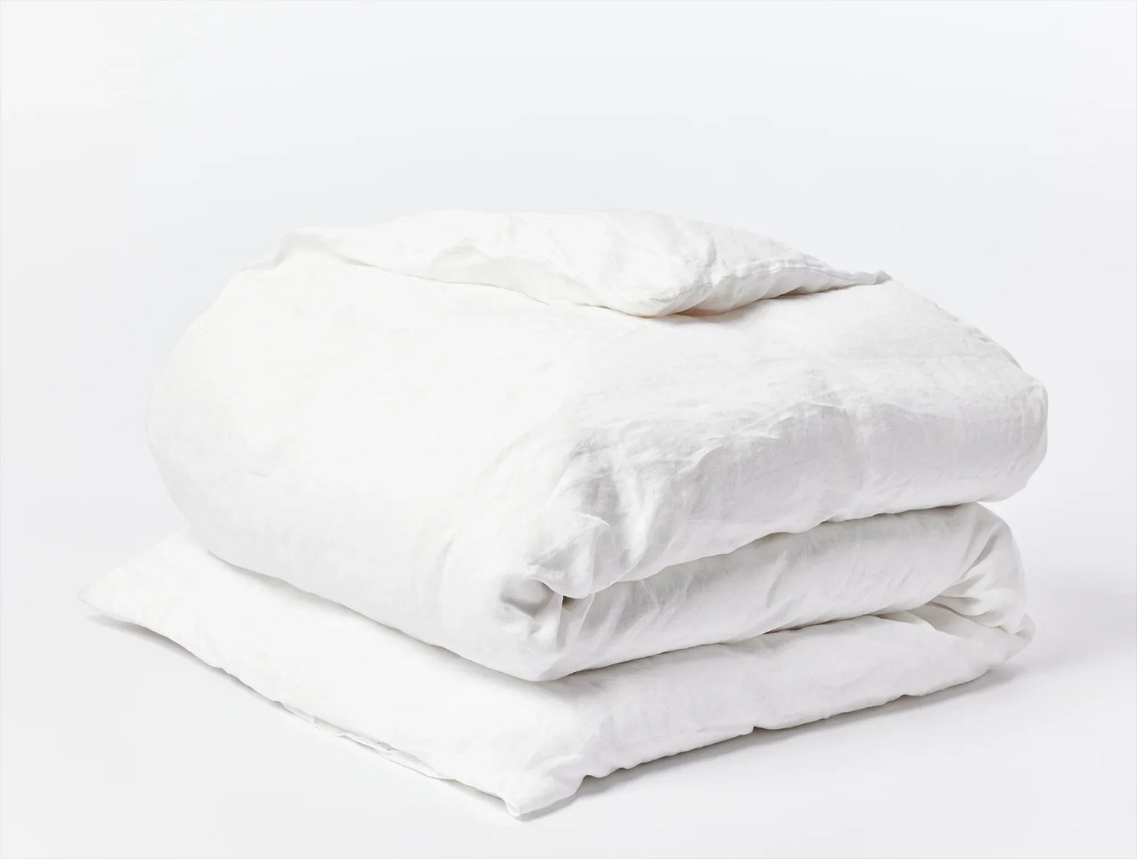 Coyuchi Full Queen Alpine White Organic Relaxed Linen Duvet Cover