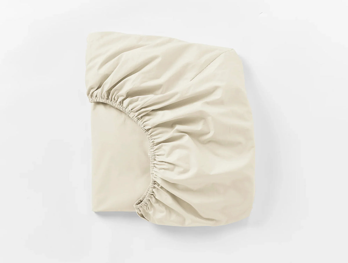 Coyuchi Undyed Refined Organic Percale Fitted Sheet