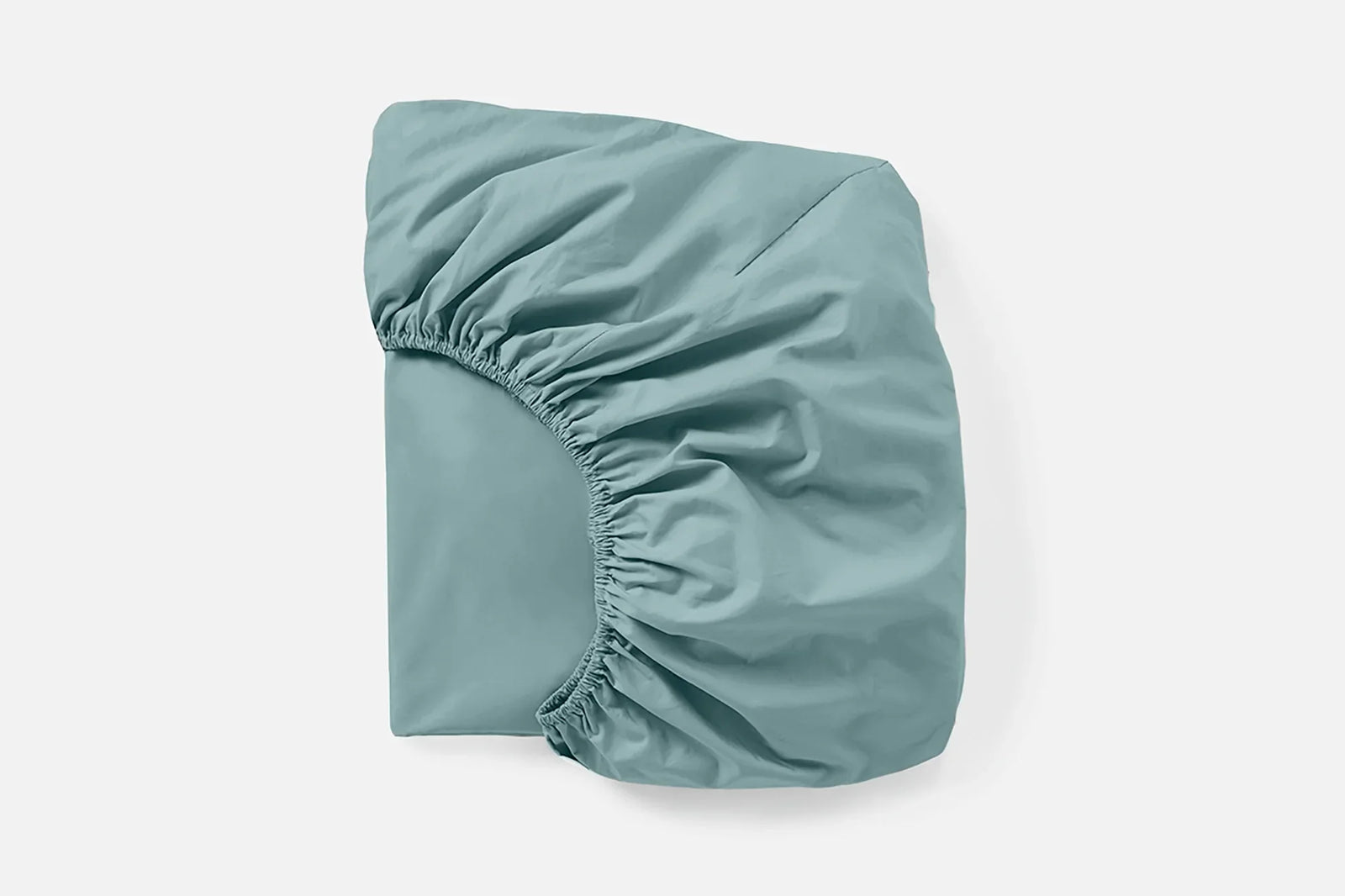 Coyuchi Pacific Blue Refined Organic Percale Fitted Sheet