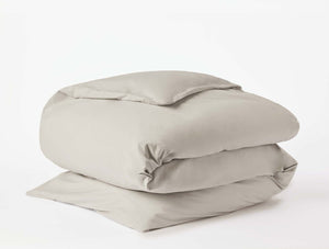 Coyuchi Stone Organic 300 TC Percale Duvet Cover