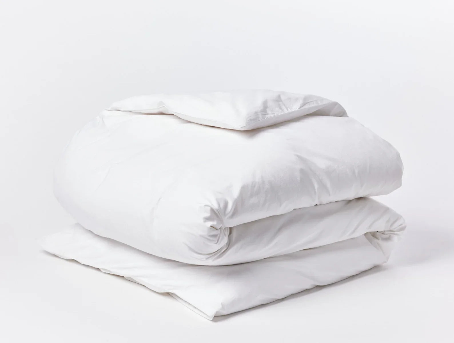 Coyuchi Full Queen Alpine White Refined Organic Percale Duvet Cover