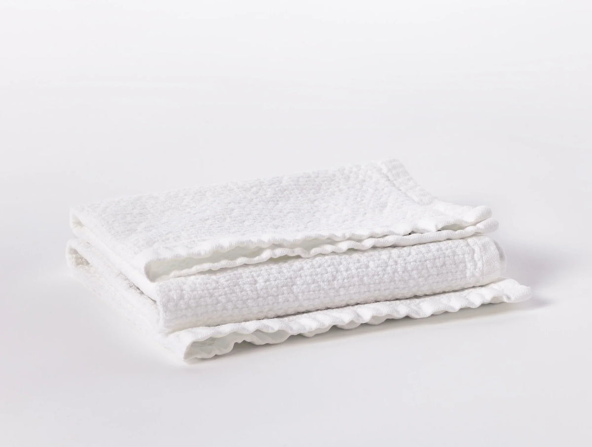 Coyuchi Guest Towel Alpine White Adriatic Organic Towels