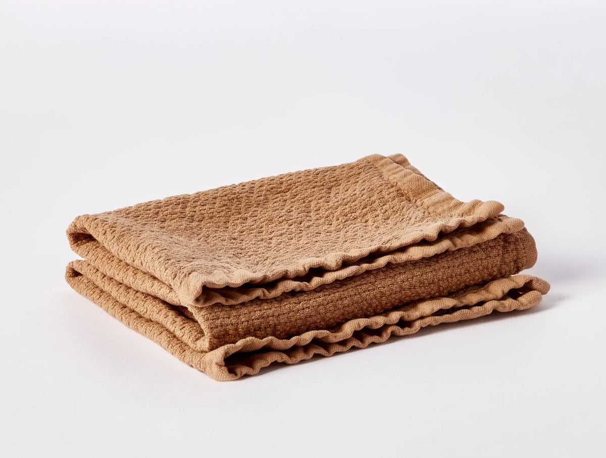 Coyuchi Guest Towel Ginger Adriatic Organic Towels