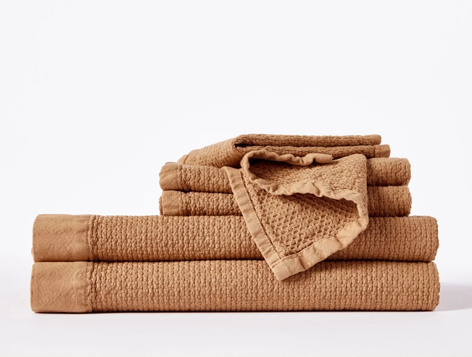 Coyuchi Set of 6 Ginger Adriatic Organic Towels