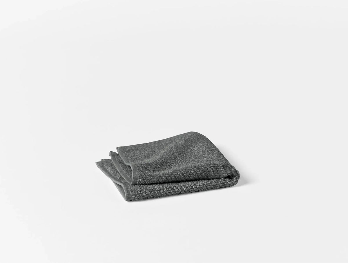 Coyuchi Wash Cloths - Set of 6 Shadow Air Weight Organic Towels & Bath Mats