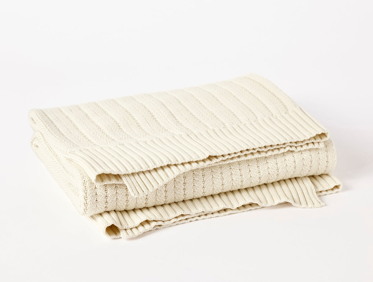 Coyuchi Undyed Casa Loma Organic Knit Throw