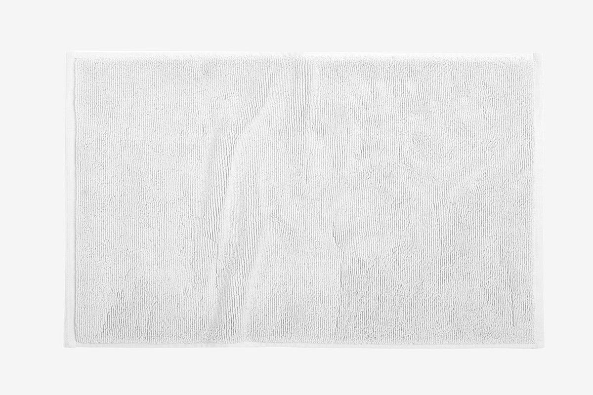 Coyuchi Bath Mat 19&quot; x 32&quot; Alpine White Cloud Loom Organic Towels &amp; Bath Mat