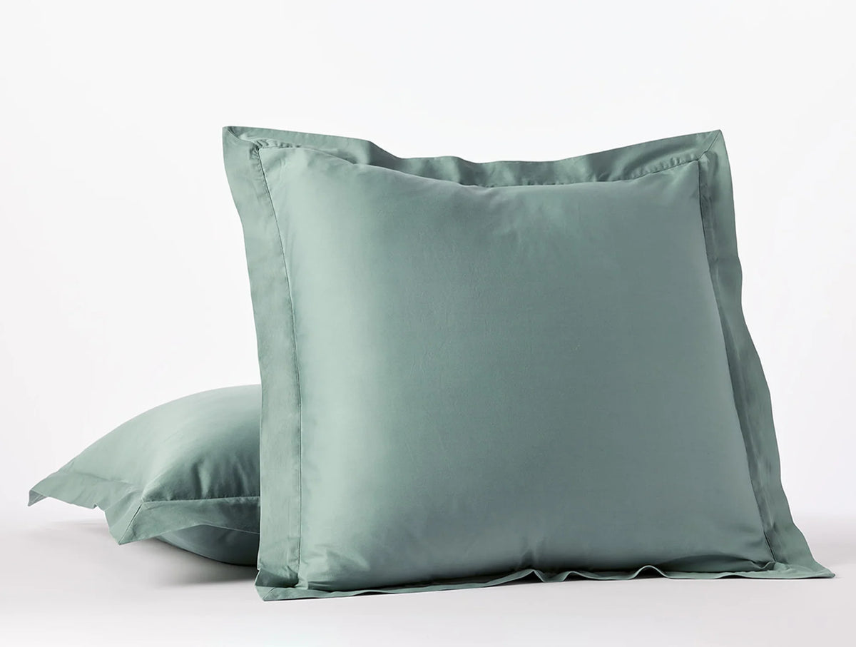 Coyuchi Euro Shams Sage Cloud Soft Organic Sateen Duvet Cover