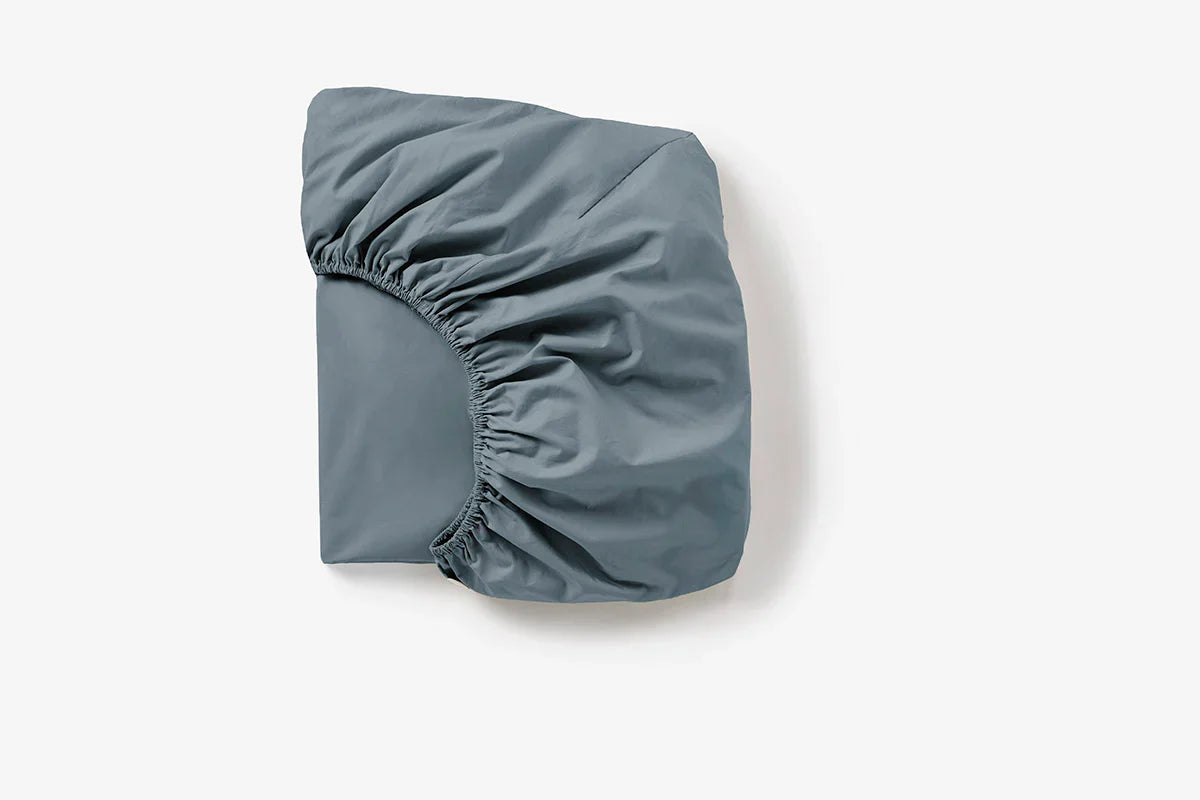 Coyuchi Gulf Cloud Soft Organic Sateen Fitted Sheet