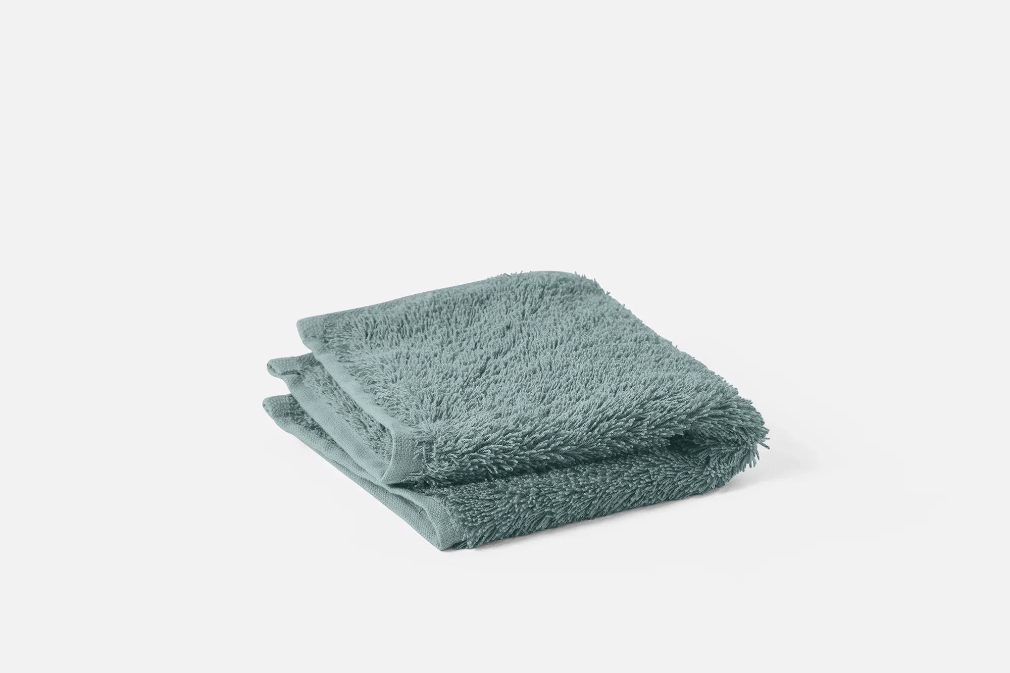 Coyuchi Wash Cloth Pacific Blue Cloud Loom Organic Towels & Bath Mat