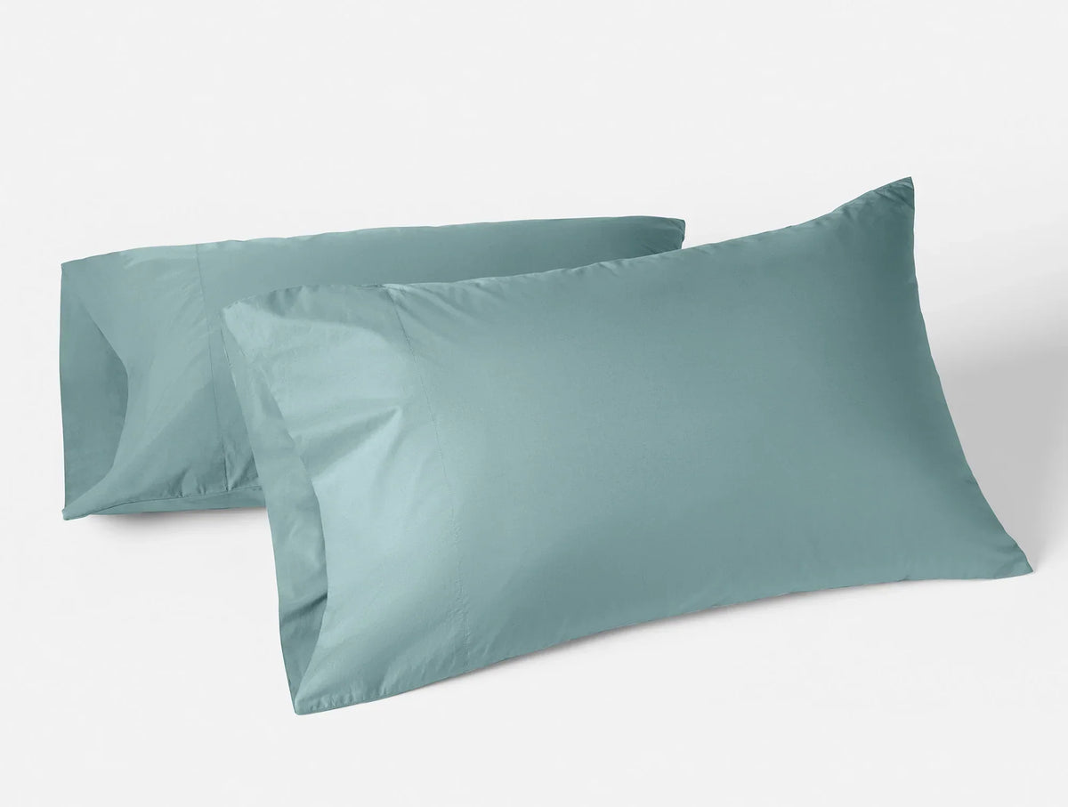 Coyuchi Pacific Blue Refined Organic Percale Sheet Set