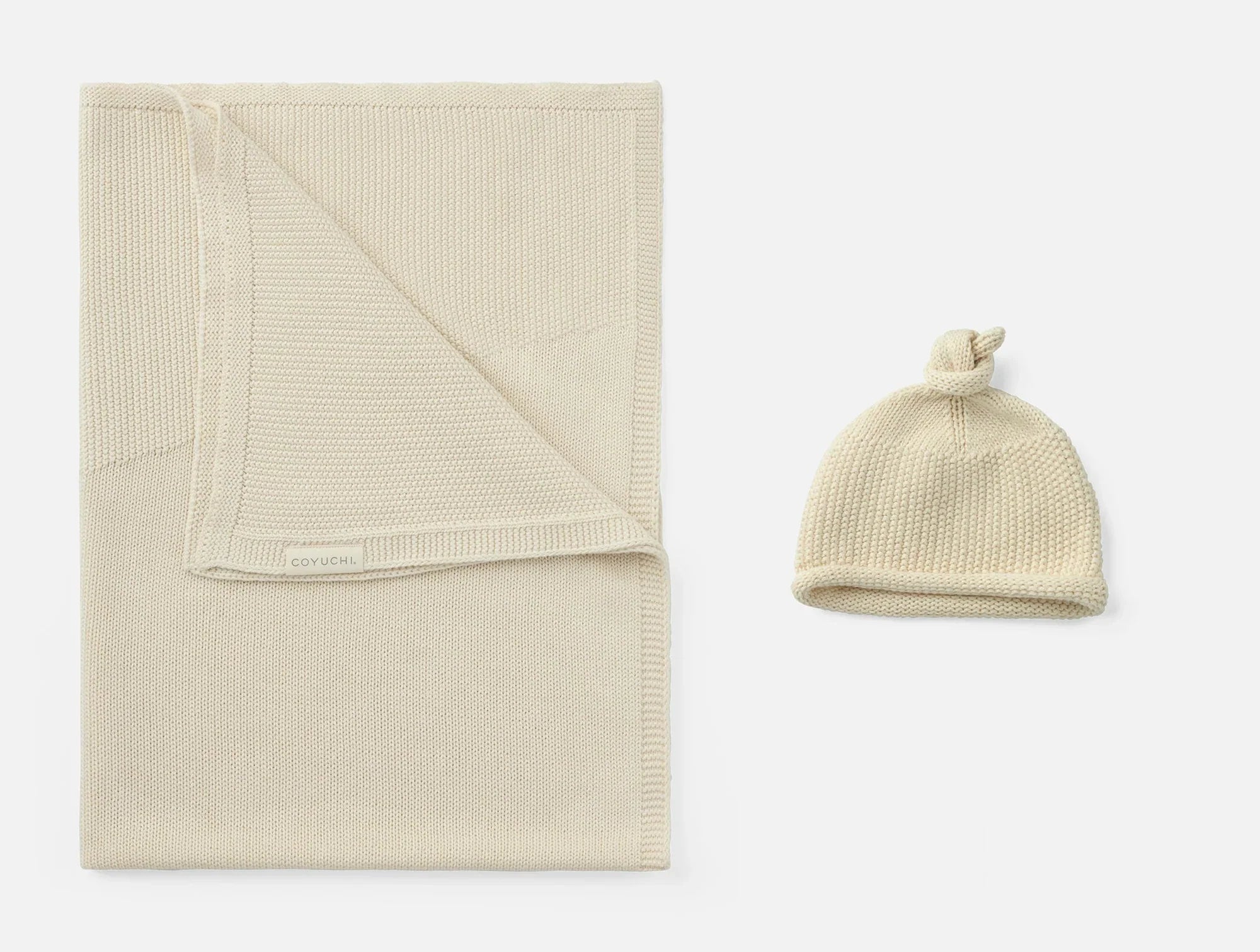 Coyuchi Undyed Arroyo Organic Knit Baby Gift Set
