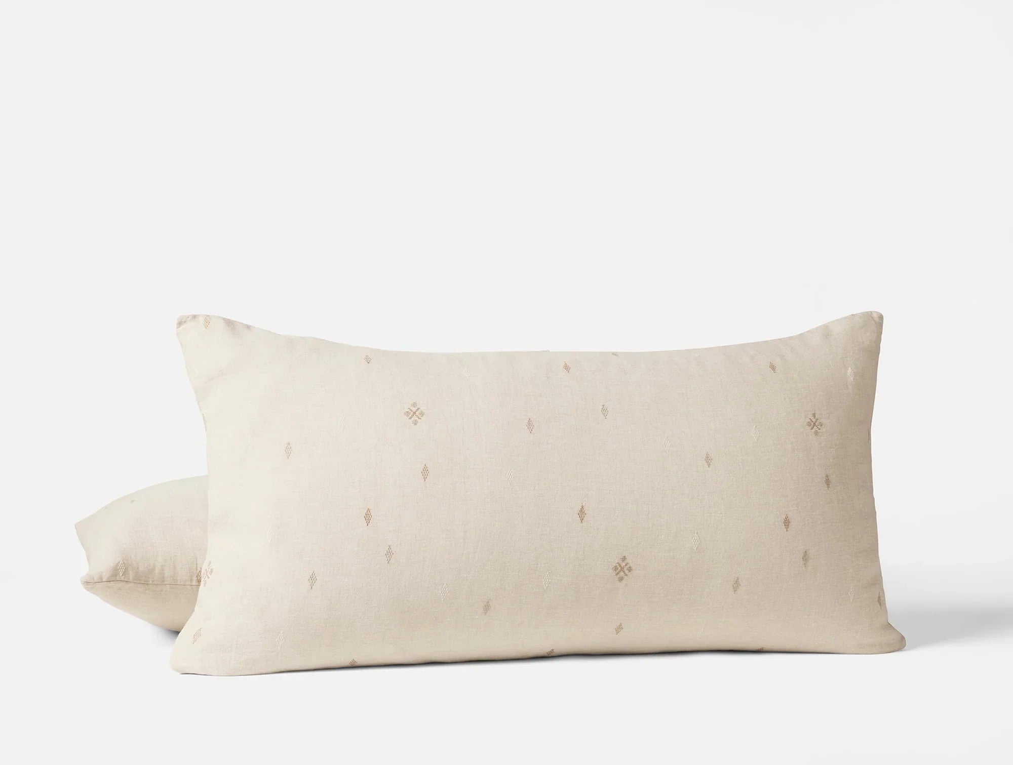 Coyuchi Sham - King Natural Chambray w Multi Cambria Embroidered Organic Linen Duvet Cover